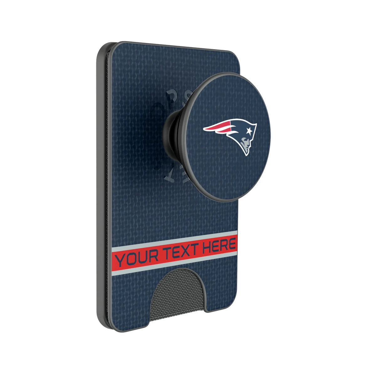 New England Patriots Personalized Endzone Solid Popsockets Wallet Magnetic