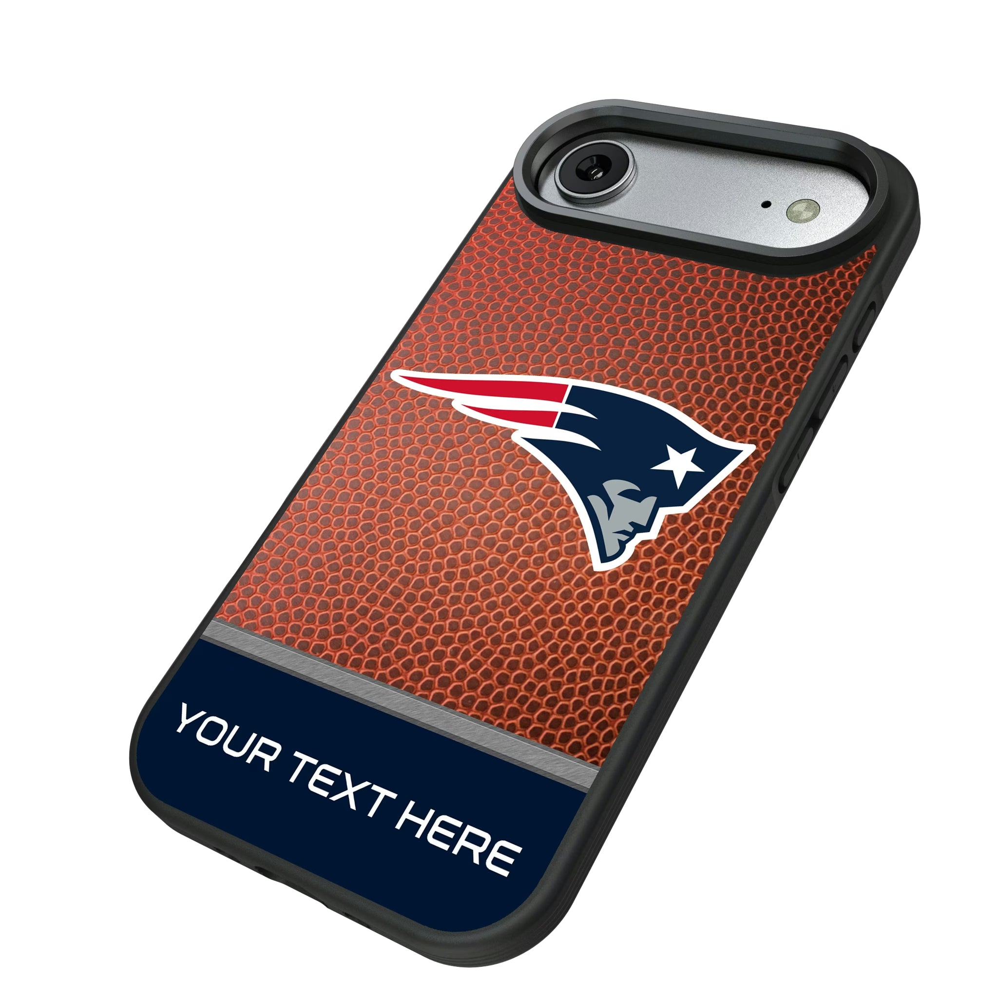 New England Patriots Personalized Football iPhone Bump Phone Case for Apple iPhone - Isometric View#Device_iPhone Air