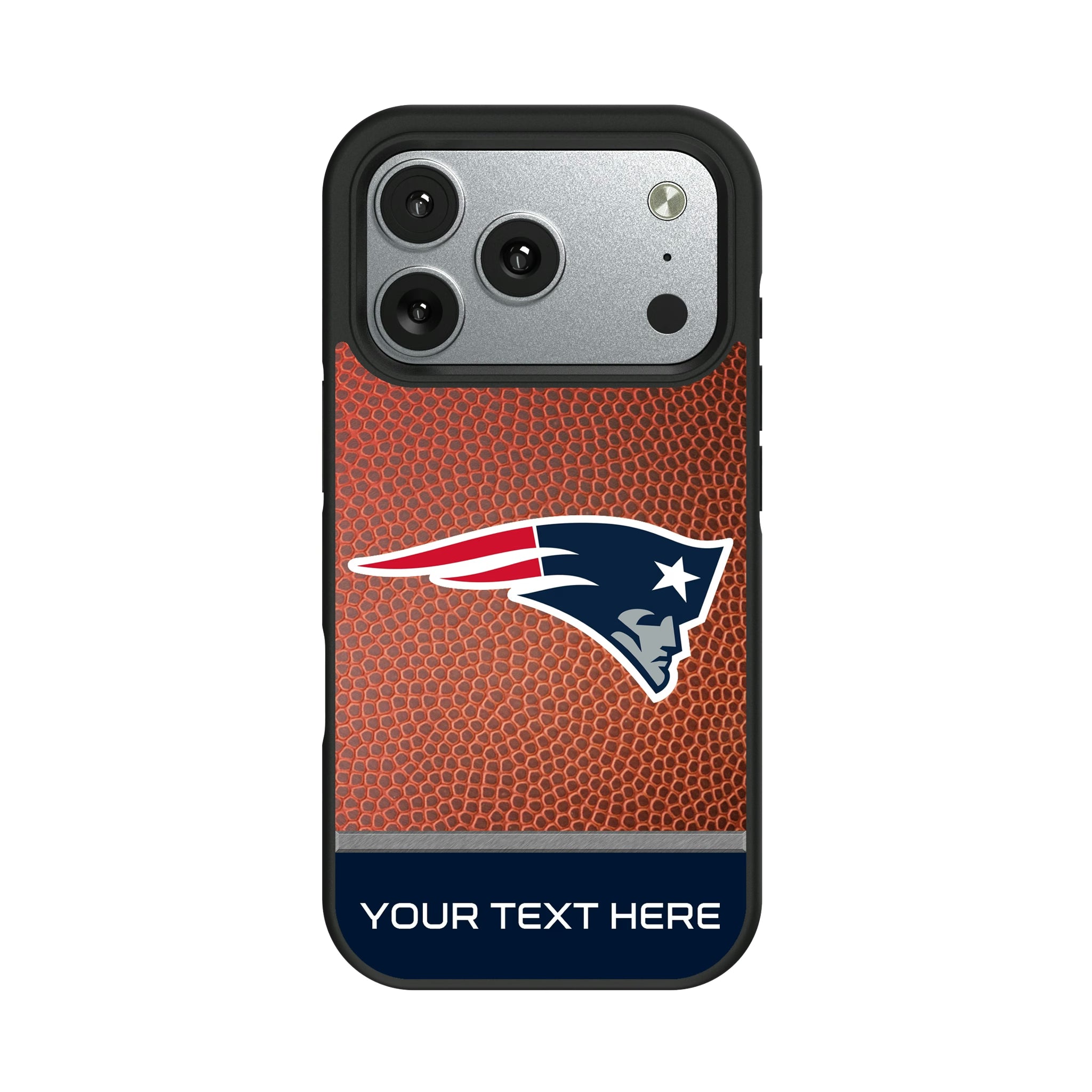 New England Patriots Personalized Football iPhone Bump Phone Case for Apple iPhone#Device_iPhone 17 Pro