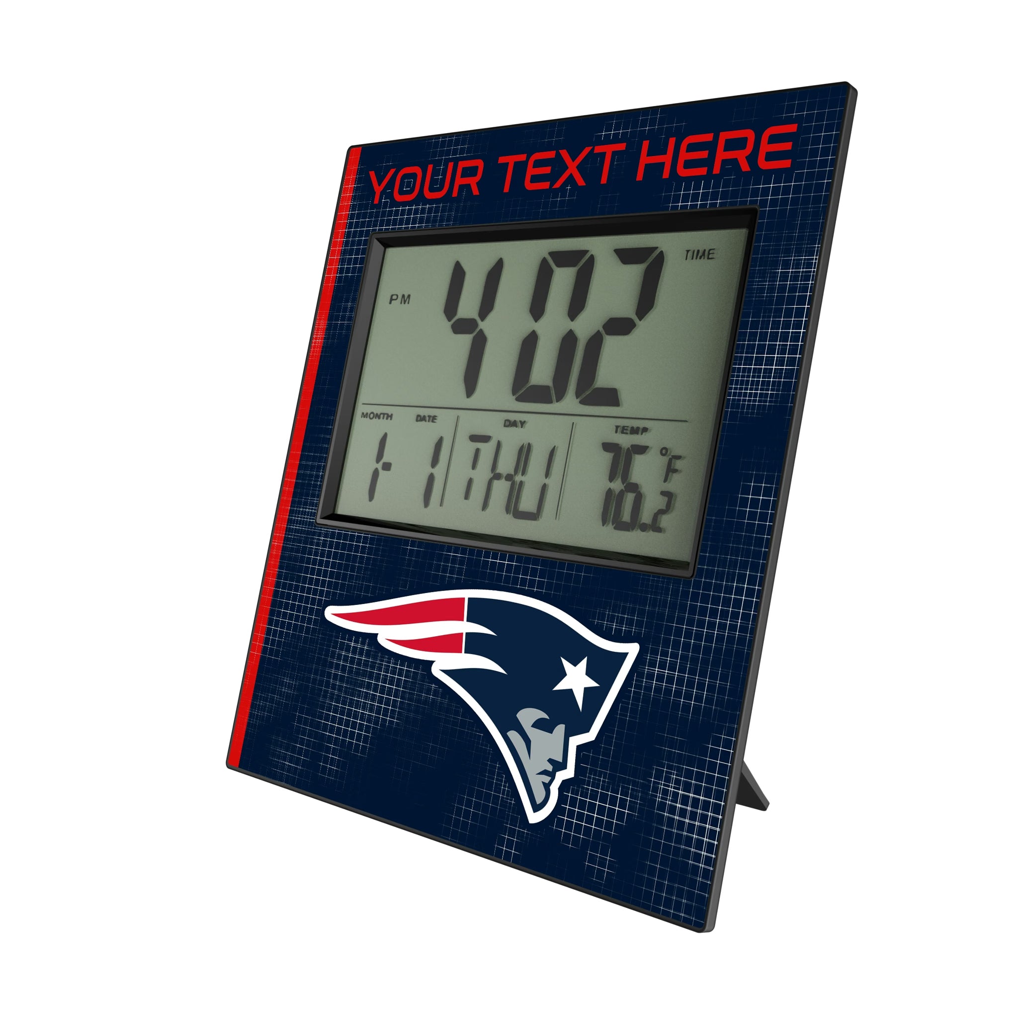 New England Patriots Personalized Hatch Wall Clock