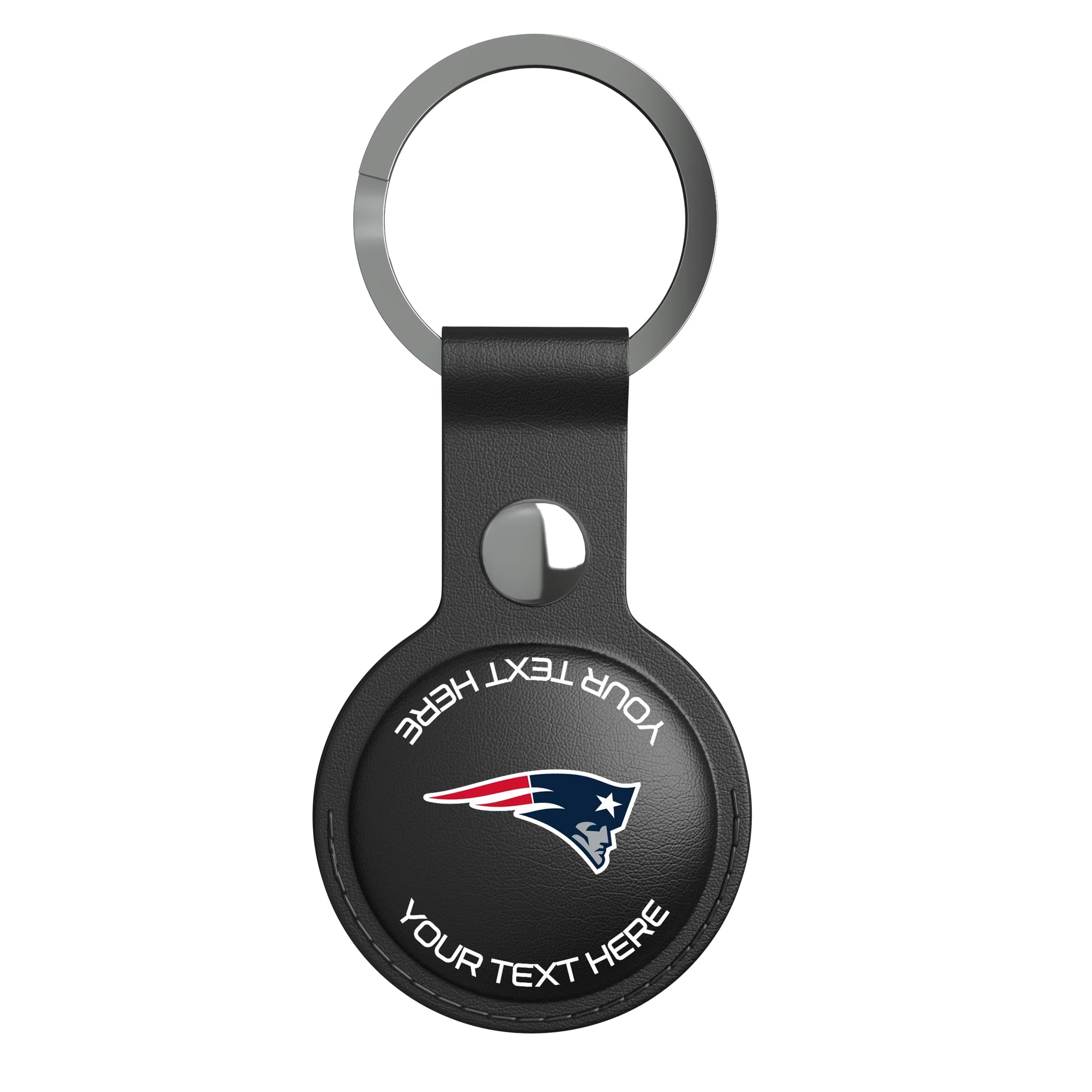 New England Patriots Personalized Insignia AirTag Black Airtag Holder