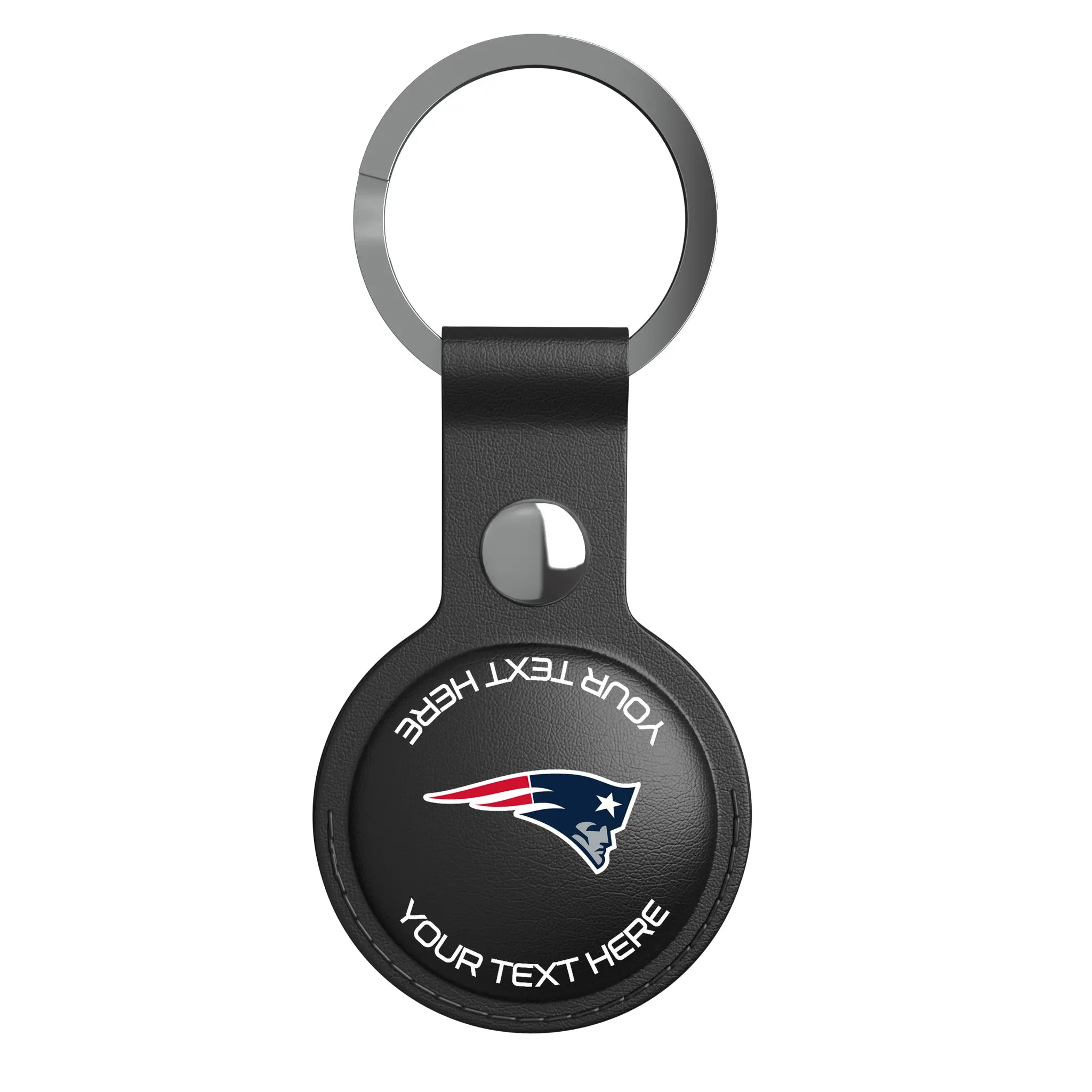 New England Patriots Personalized Insignia AirTag Black Airtag Holder