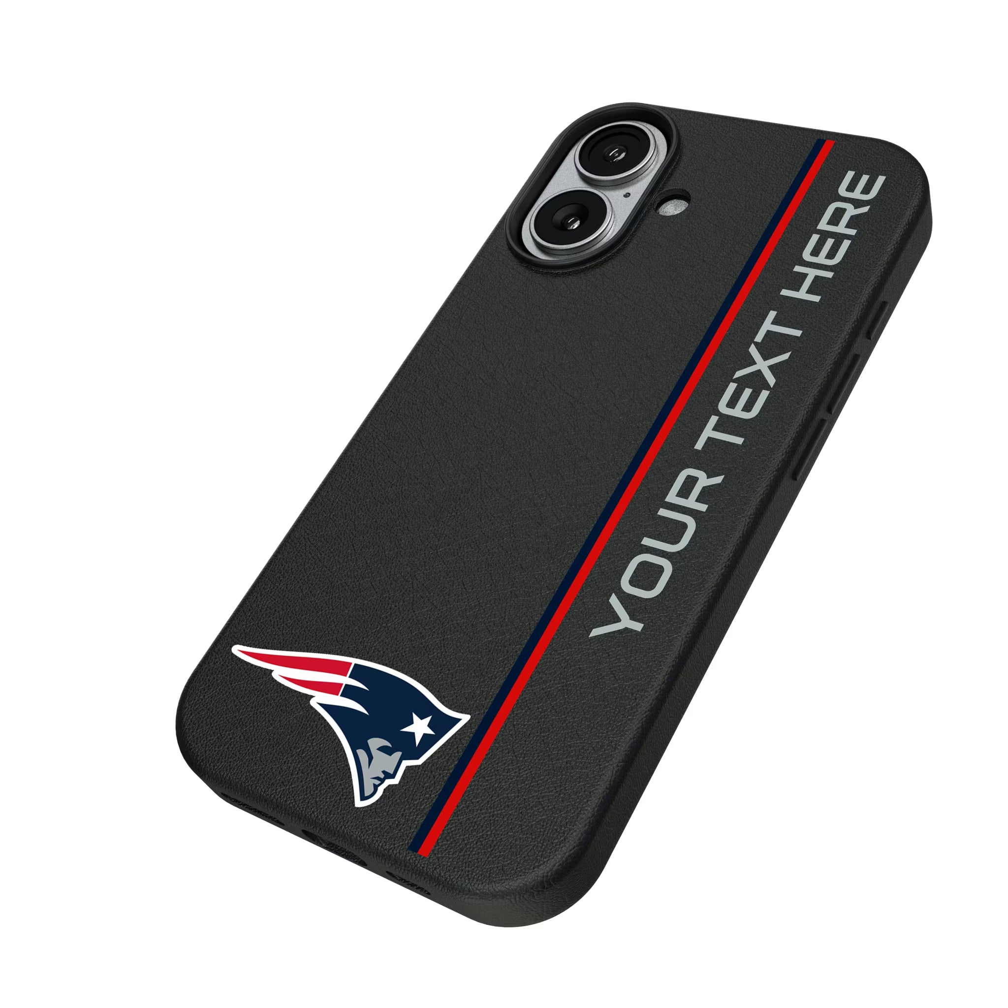 New England Patriots Personalized Sidebard iPhone MagSafe Compatible Phone Case for Apple iPhone - Isometric View#Device_iPhone 17
