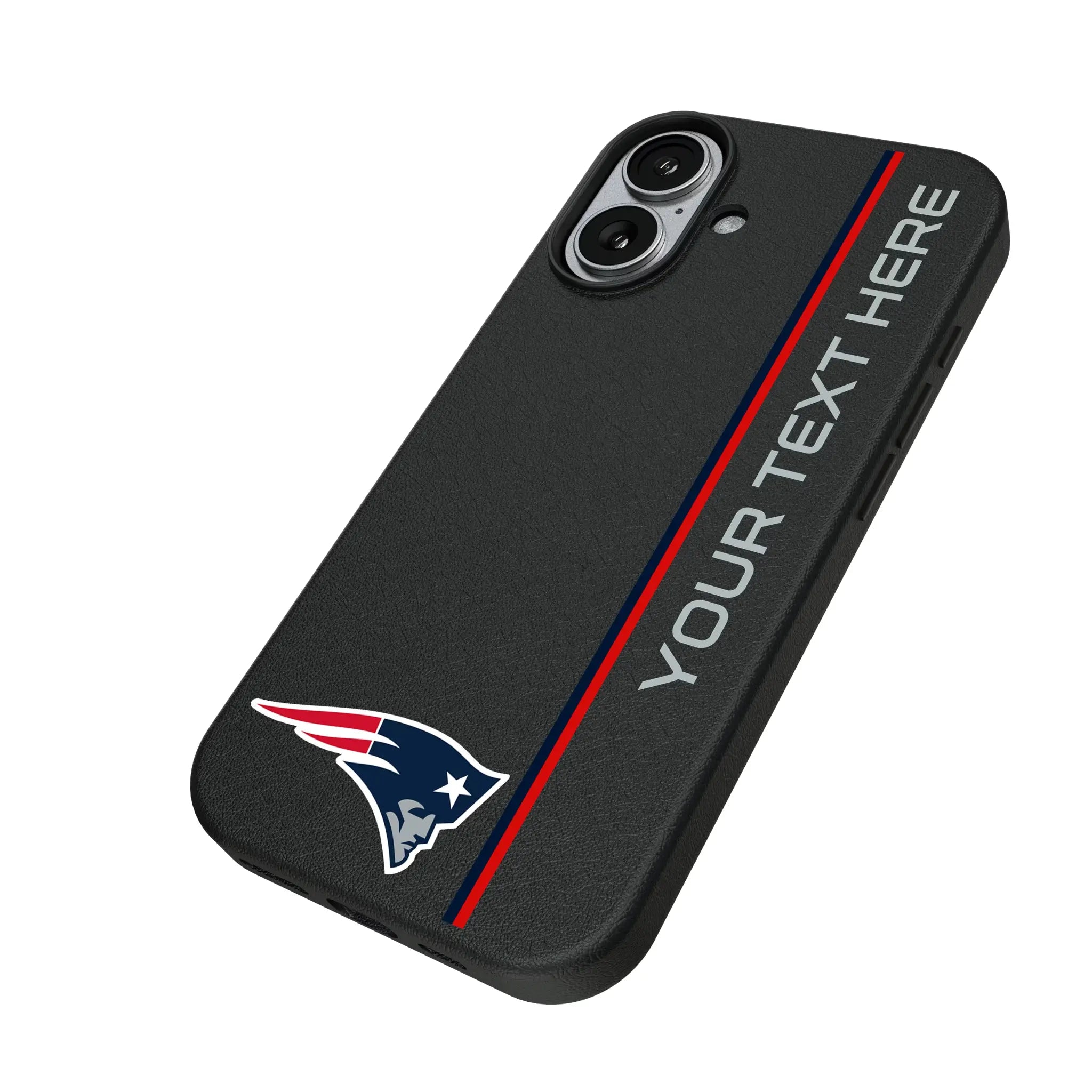 New England Patriots Personalized Sidebard iPhone MagSafe Compatible Phone Case for Apple iPhone - Isometric View#Device_iPhone 17