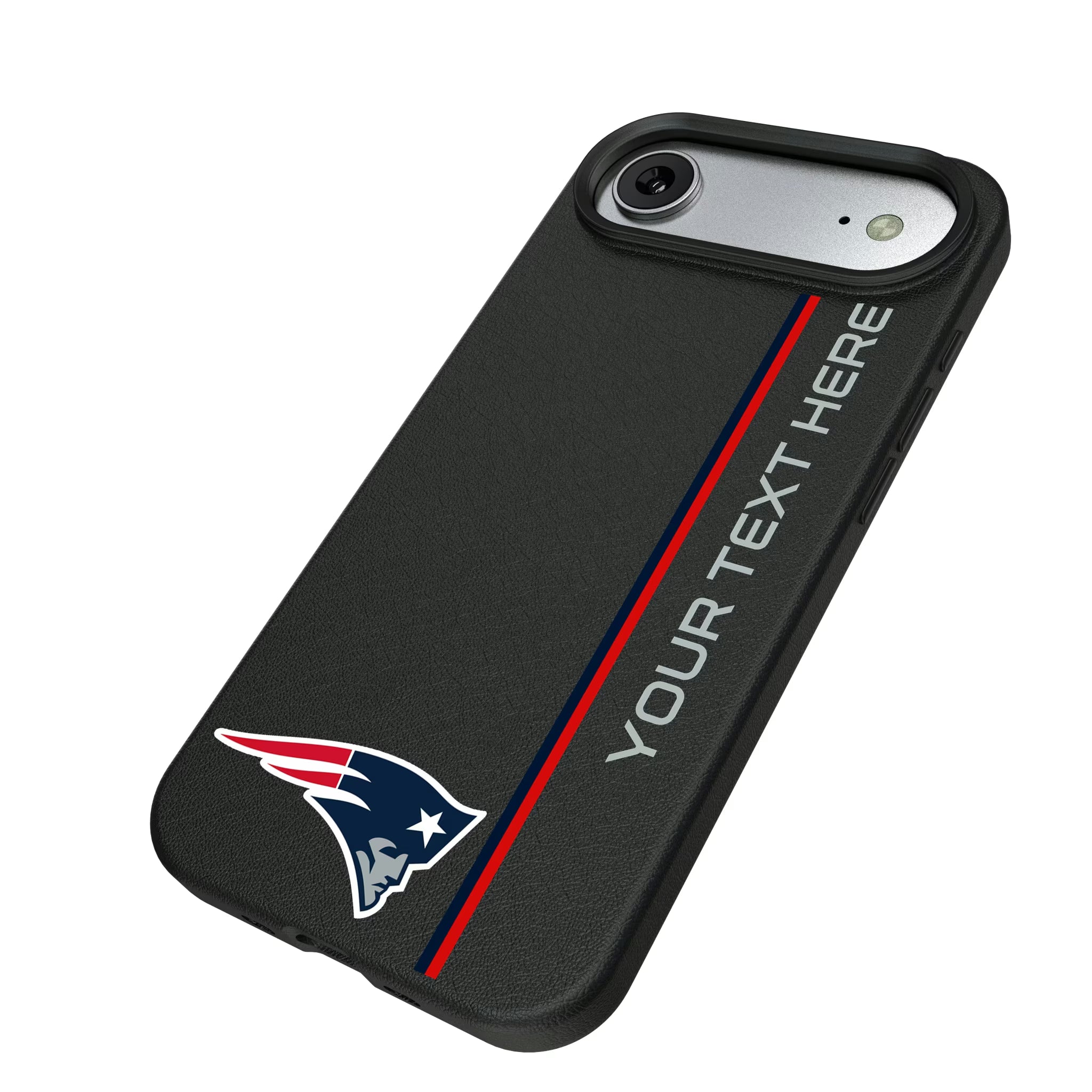 New England Patriots Personalized Sidebard iPhone MagSafe Compatible Phone Case for Apple iPhone - Isometric View#Device_iPhone Air