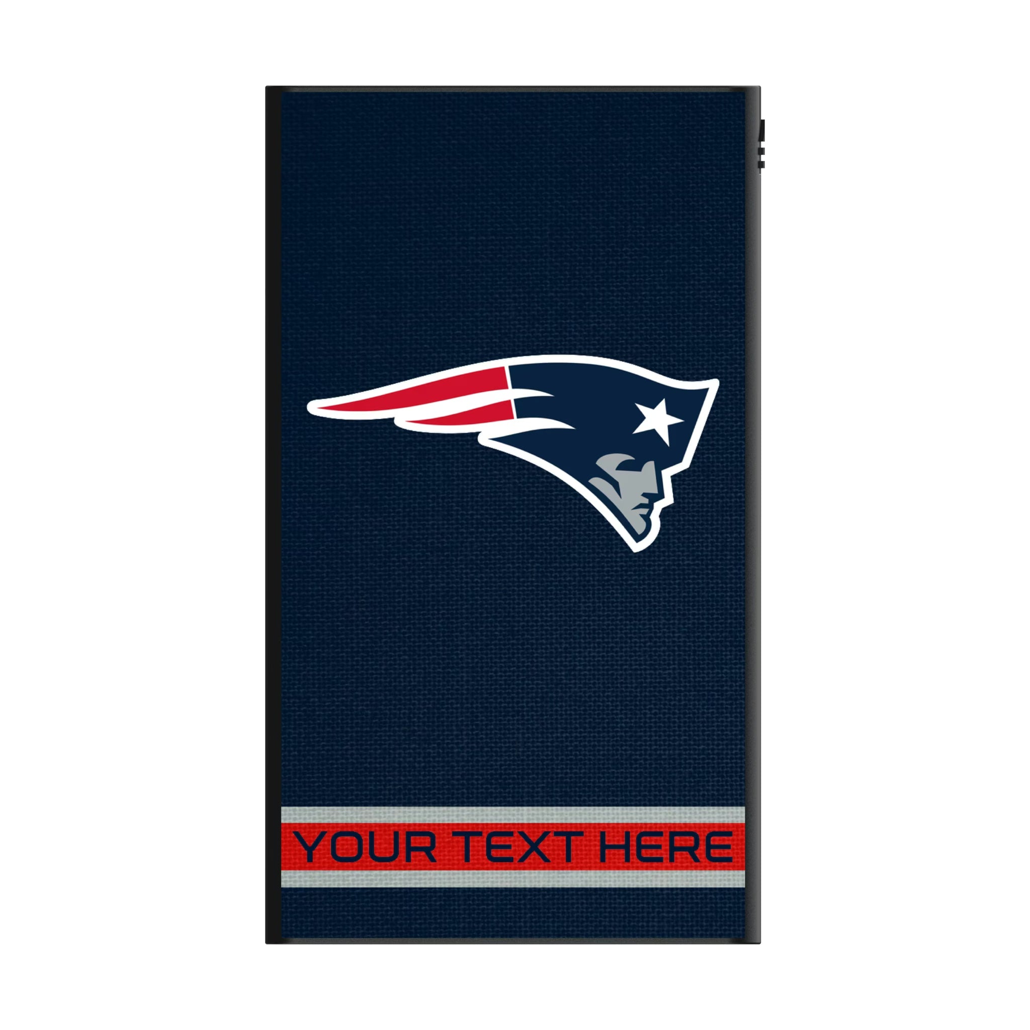 New England Patriots Personalized Stripe 5000mAh Flat Powerbank