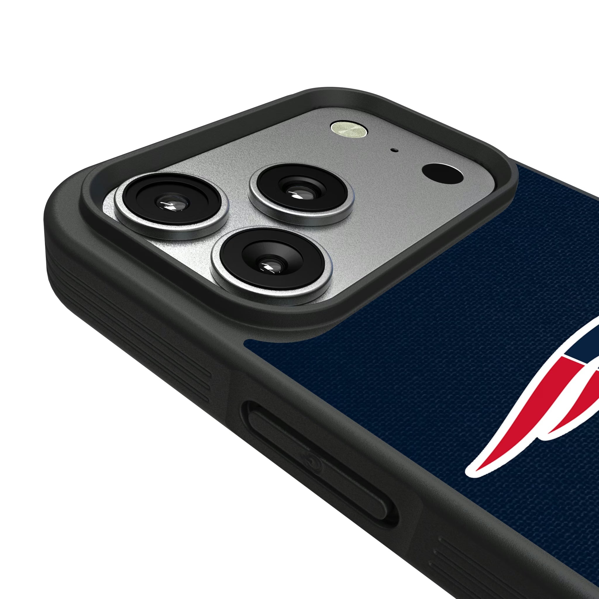 New England Patriots Personalized Stripe iPhone Bump Phone Case for Apple iPhone - Detail#Device_iPhone 17 Pro