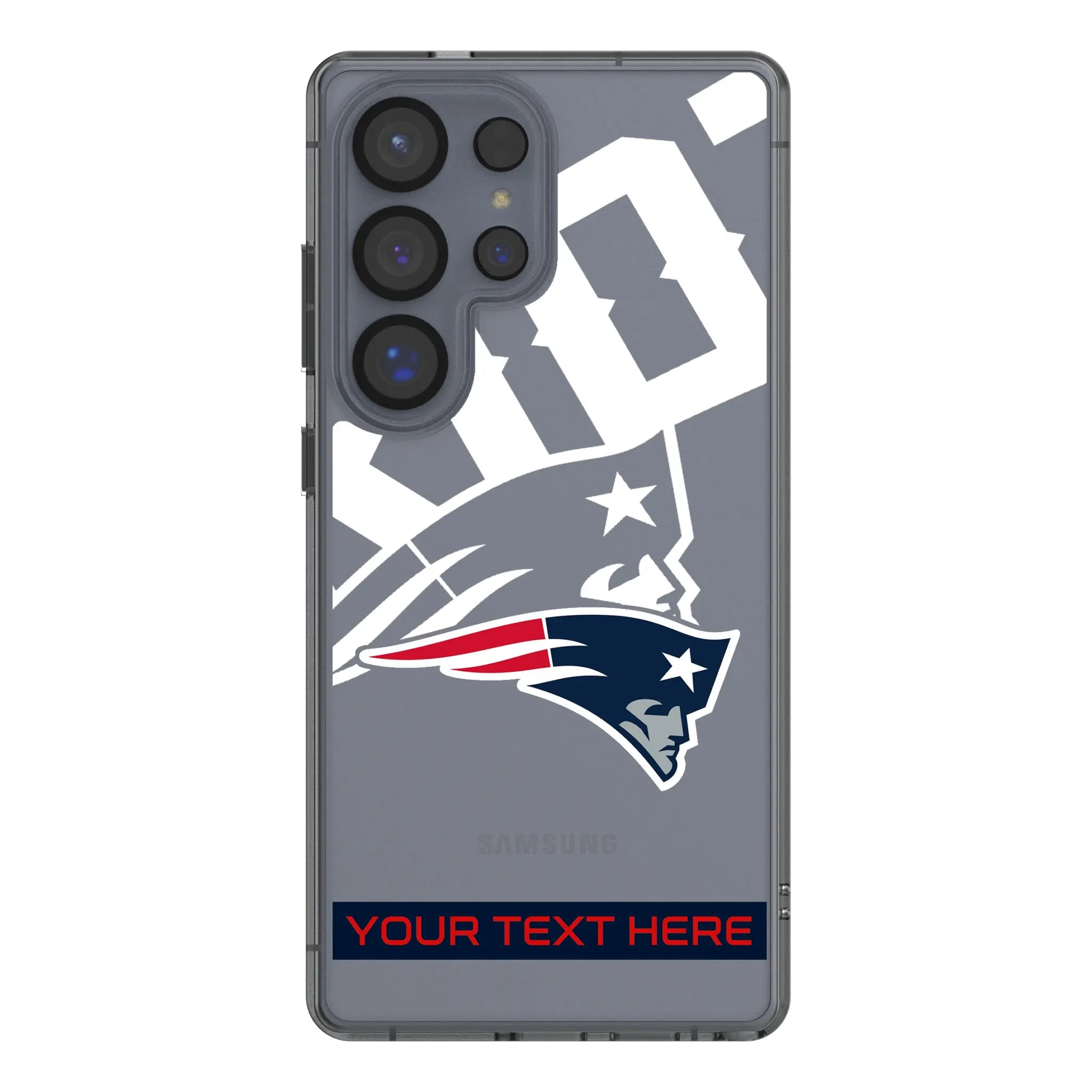 New England Patriots Personalized Tilt Galaxy Clear Phone Case for Samsung Galaxy#Device_Galaxy S25 Ultra