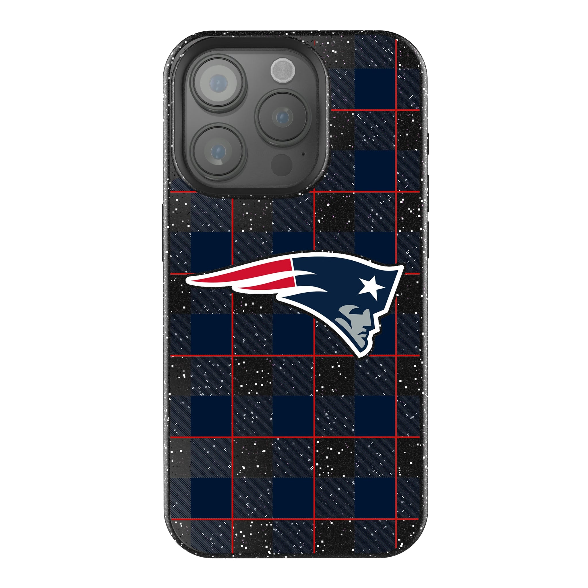 New England Patriots Plaid iPhone Bling Phone Case for Apple iPhone