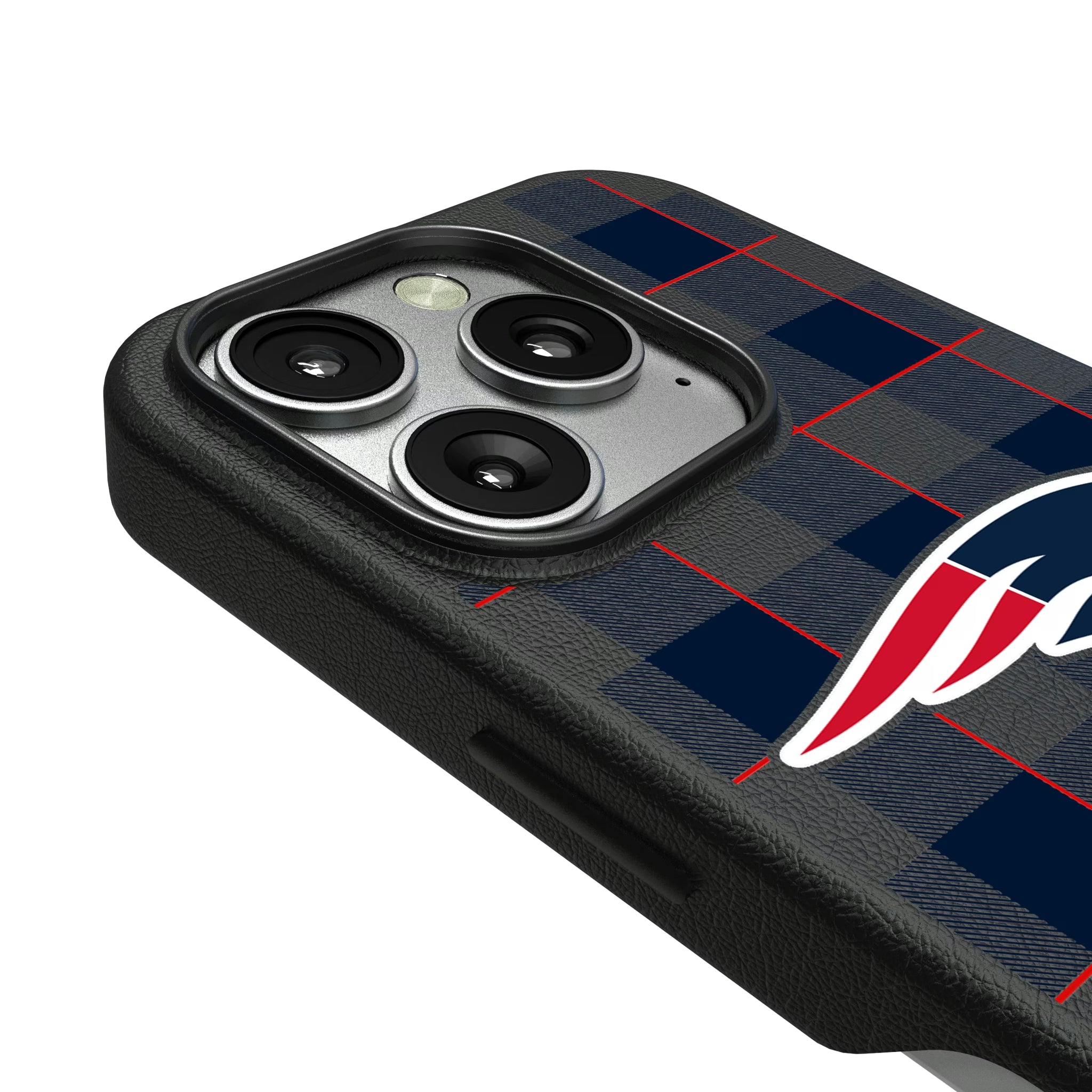 New England Patriots Plaid iPhone MagSafe Compatible Phone Case for Apple iPhone - Detail