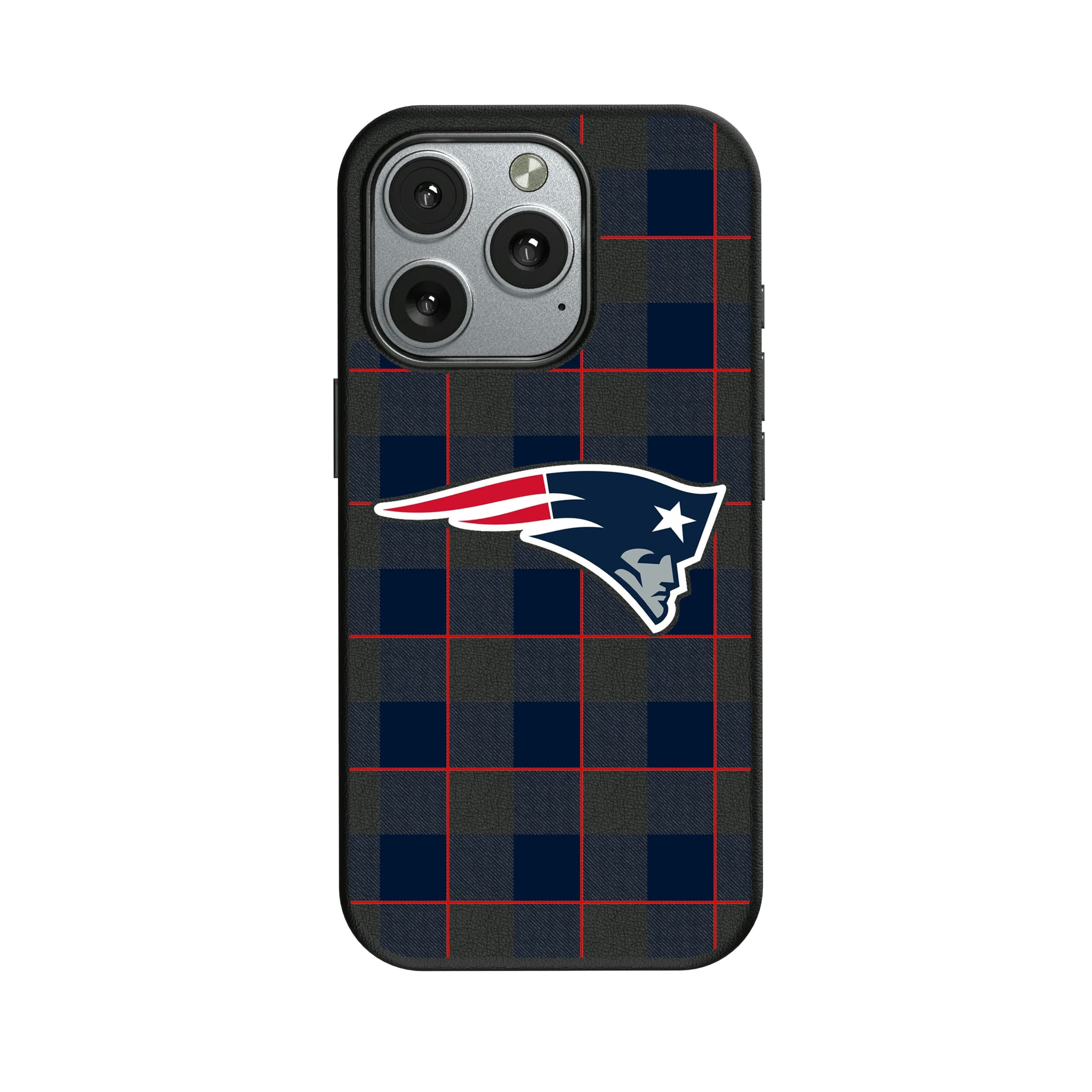 New England Patriots Plaid iPhone MagSafe Compatible Phone Case for Apple iPhone
