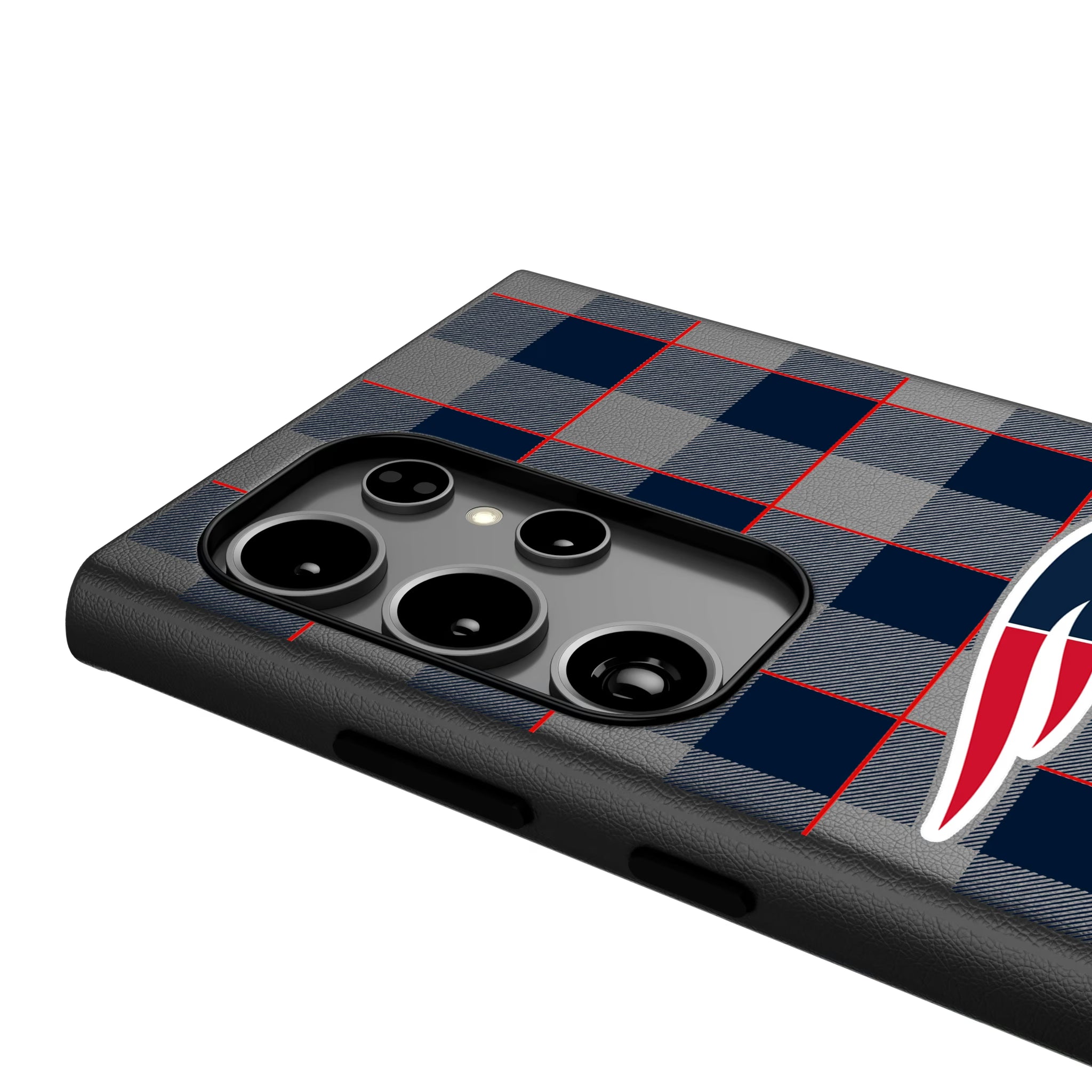 New England Patriots Plaid Galaxy MagSafe Compatible Phone Case for Samsung Galaxy - Detail