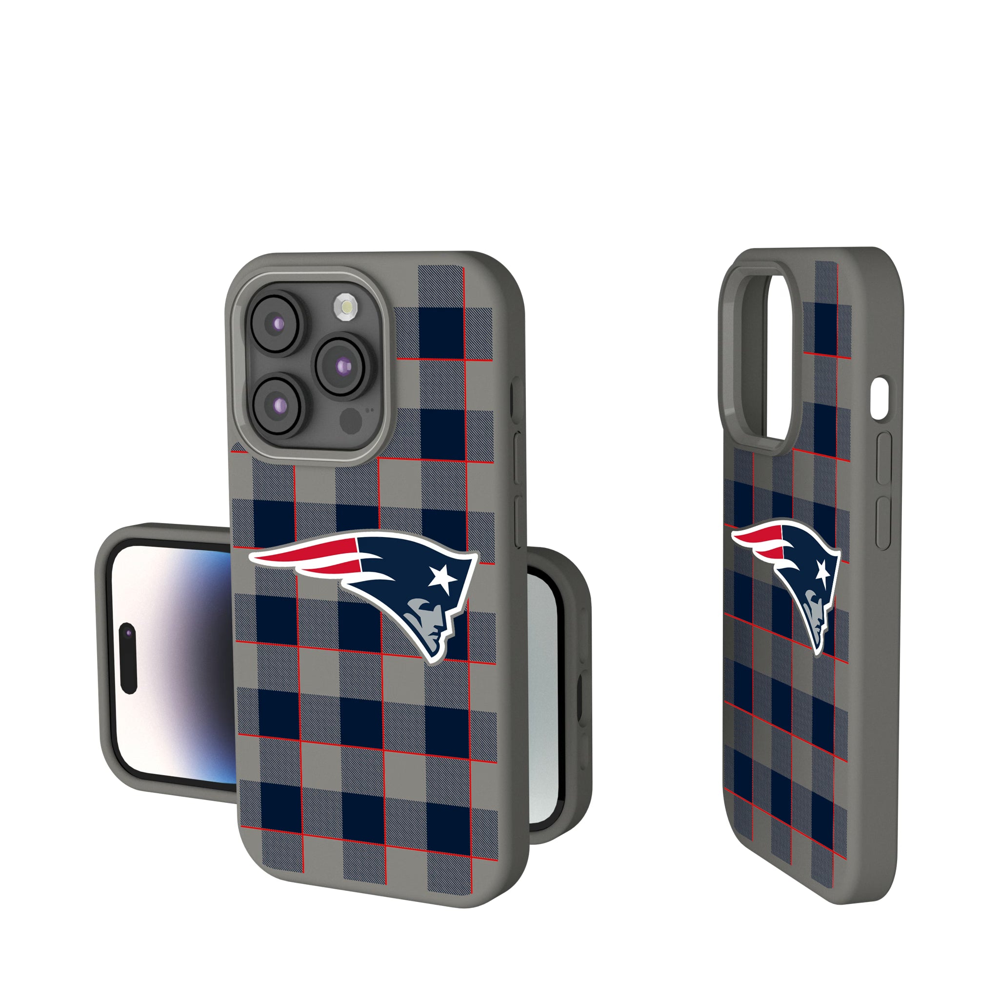 New England Patriots Plaid iPhone Soft Touch Phone Case for Apple iPhone
