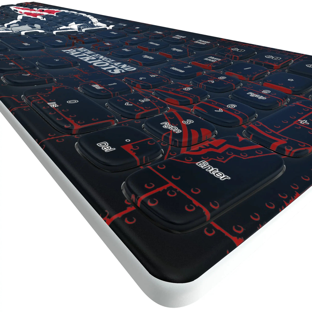 New England Patriots Rivet KKB605 Curved Wireless Keyboard - Detail