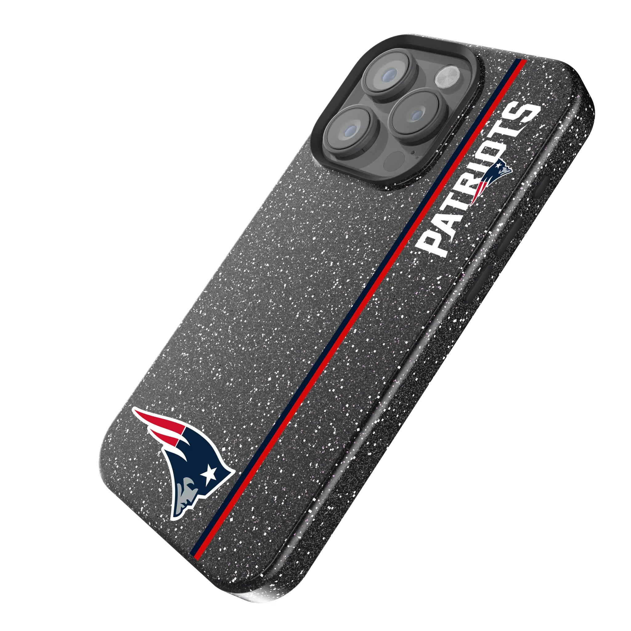 New England Patriots Sidebar iPhone Bling Phone Case for Apple iPhone - Isometric View