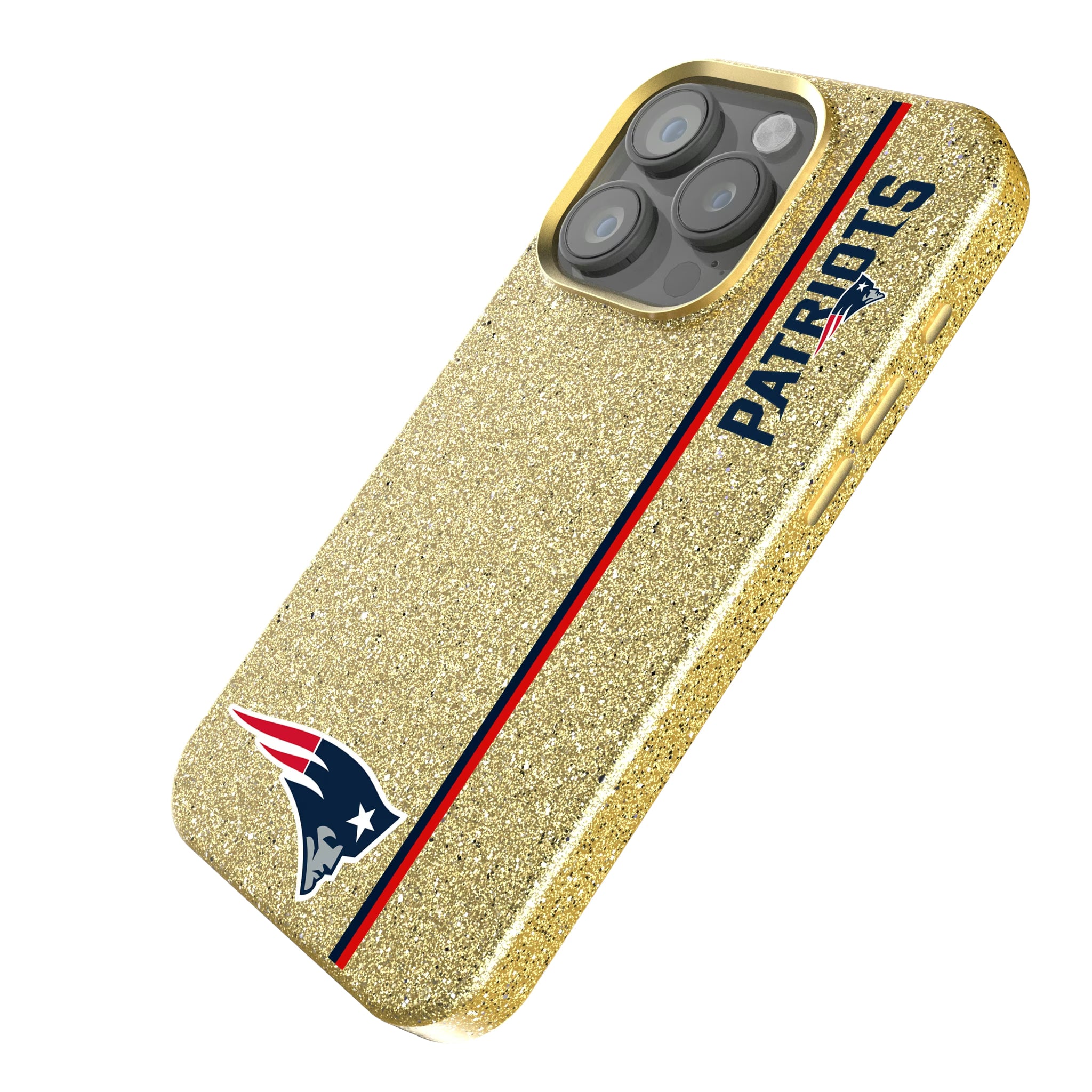 New England Patriots Sidebar iPhone Bling Phone Case for Apple iPhone - Isometric View