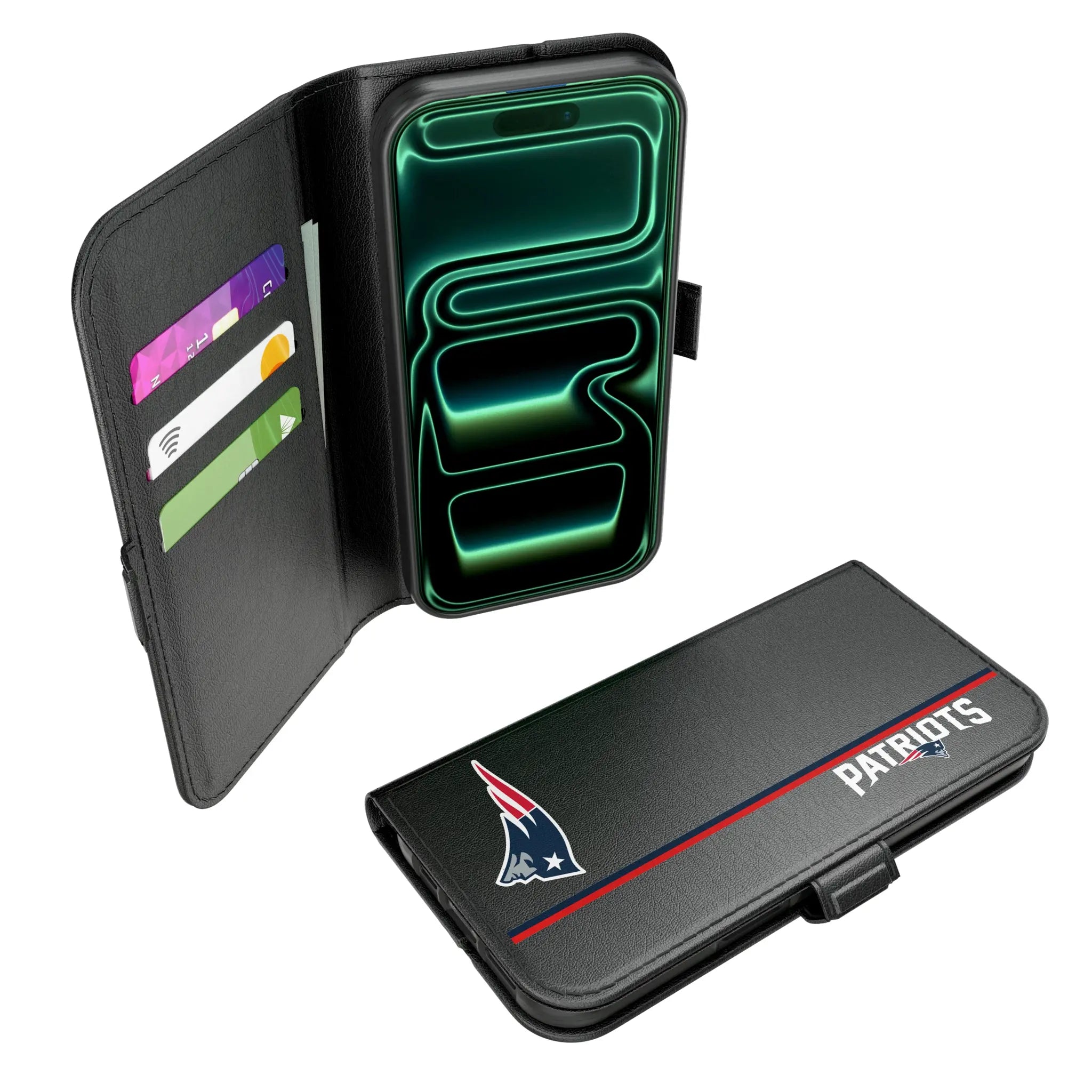 New England Patriots Sidebar iPhone Folio Phone Case for Apple iPhone#Device_iPhone 17