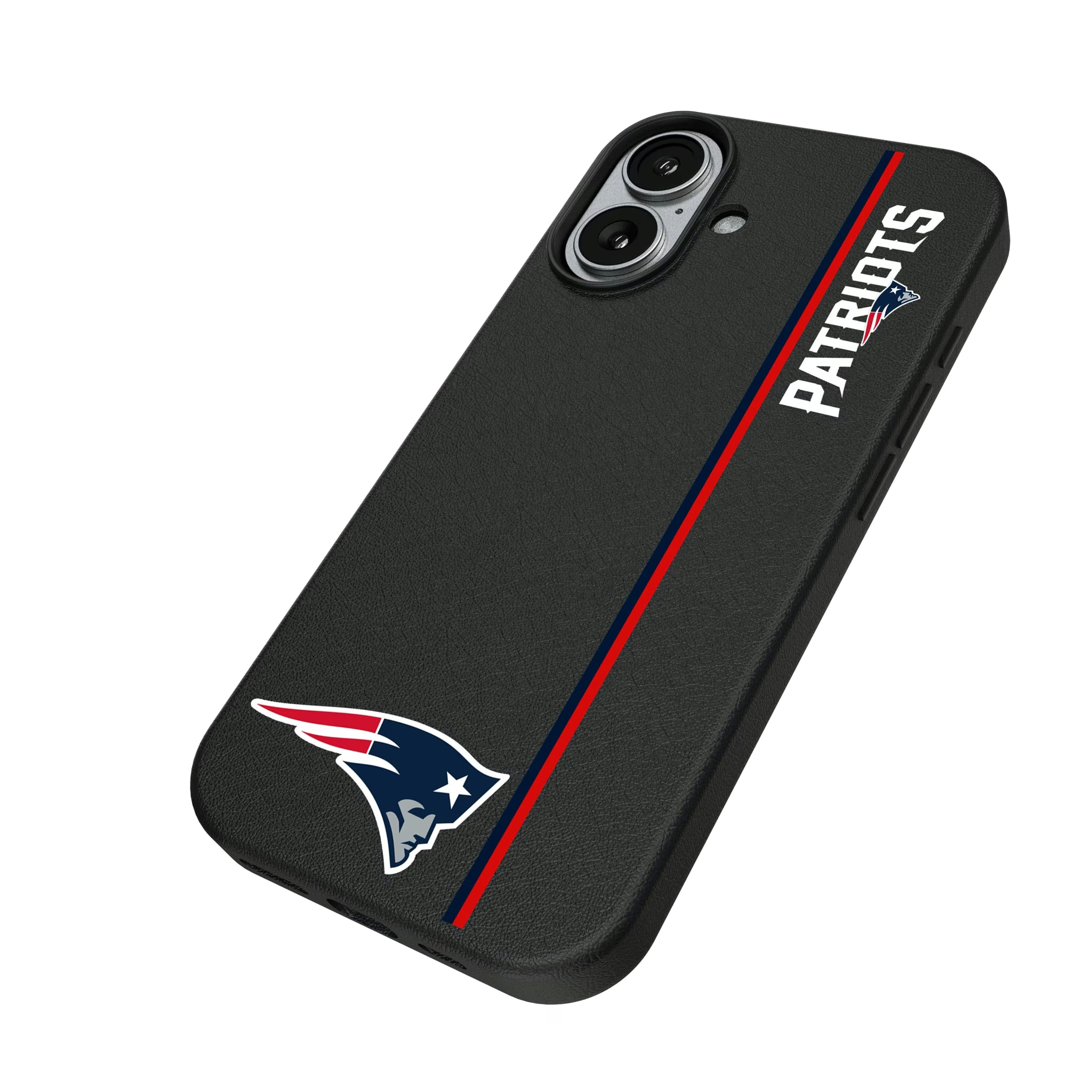 New England Patriots Sidebar iPhone MagSafe Compatible Phone Case for Apple iPhone - Isometric View#Device_iPhone 17