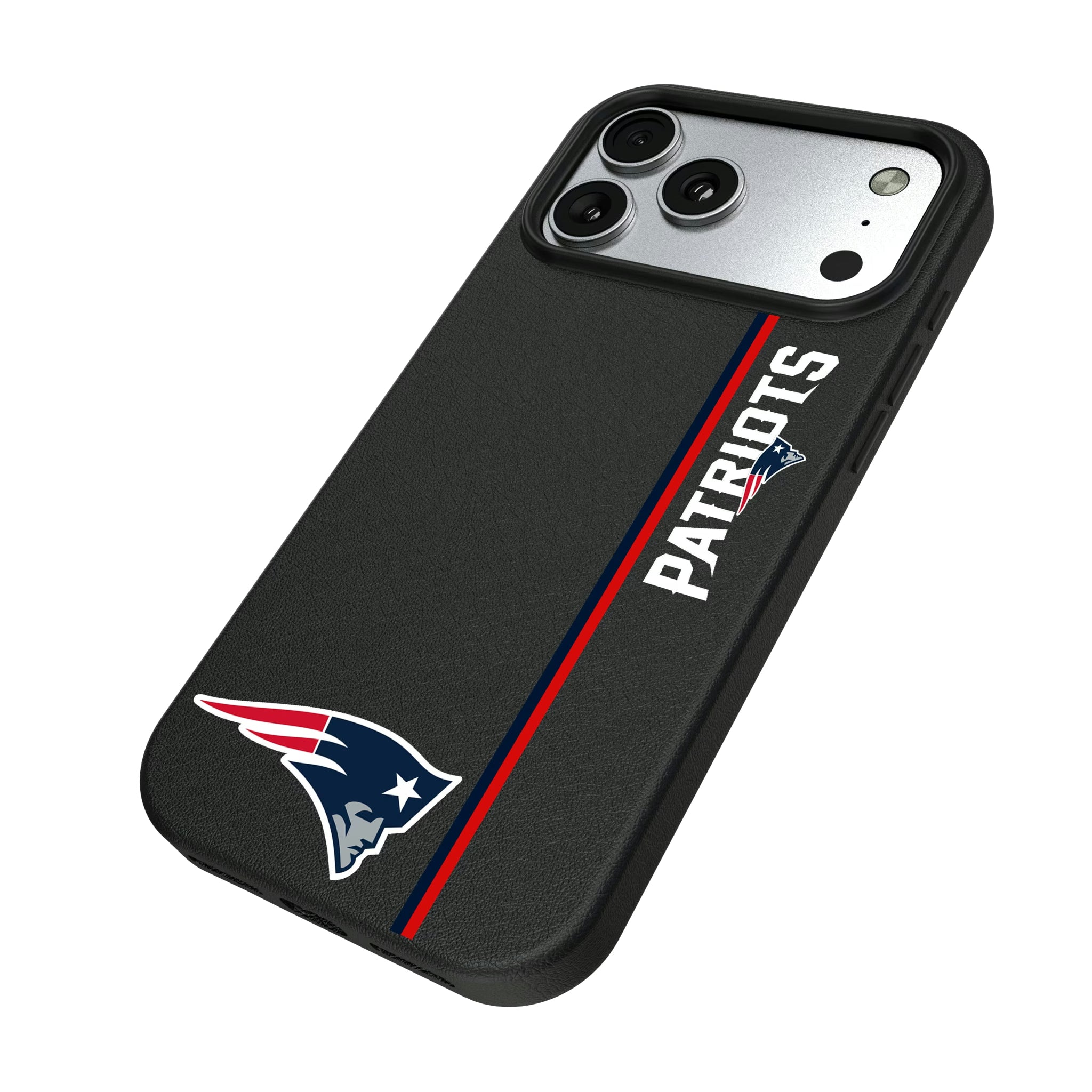New England Patriots Sidebar iPhone MagSafe Compatible Phone Case for Apple iPhone - Isometric View#Device_iPhone 17 Pro Max