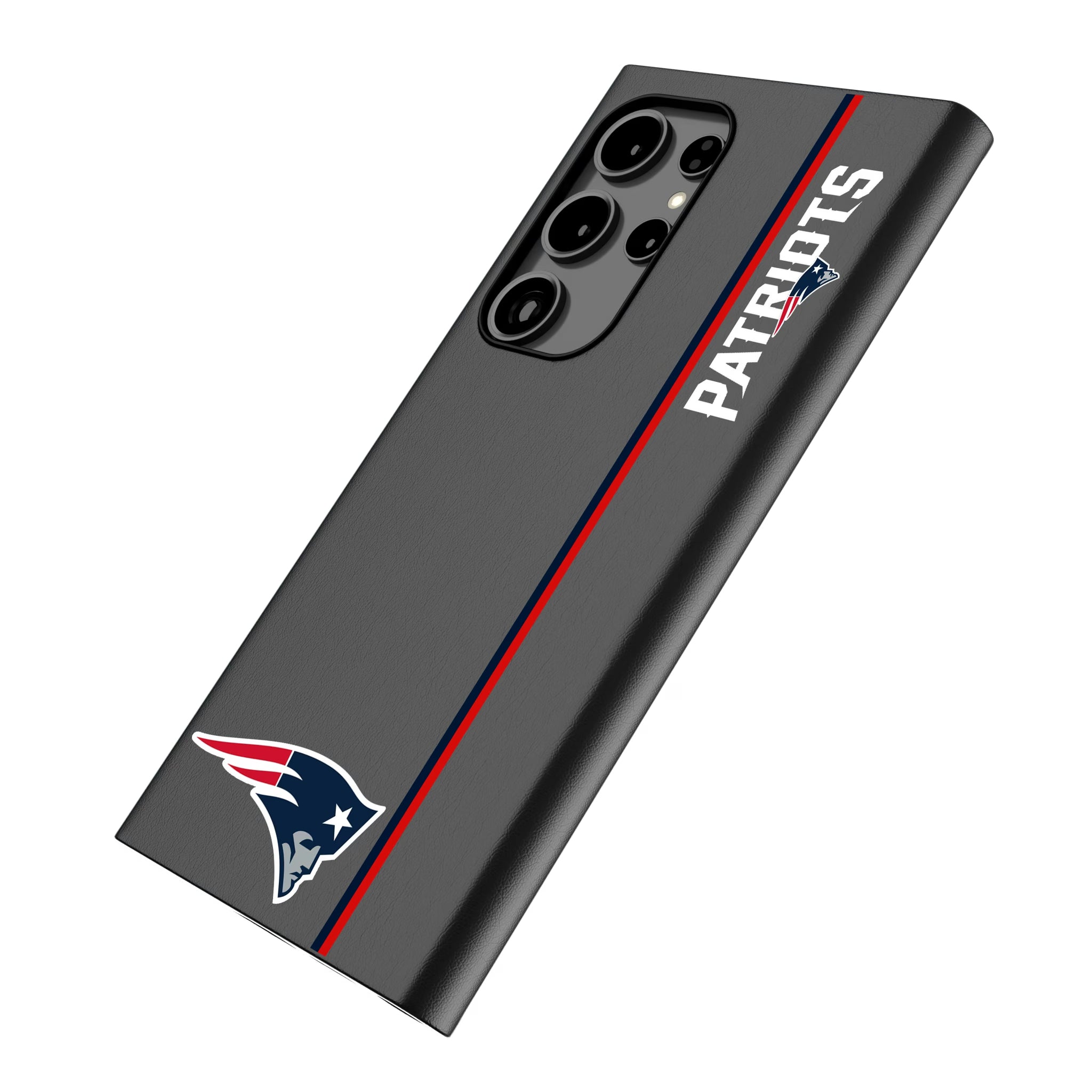 New England Patriots Sidebar Galaxy MagSafe Compatible Phone Case for Samsung Galaxy - Isometric View