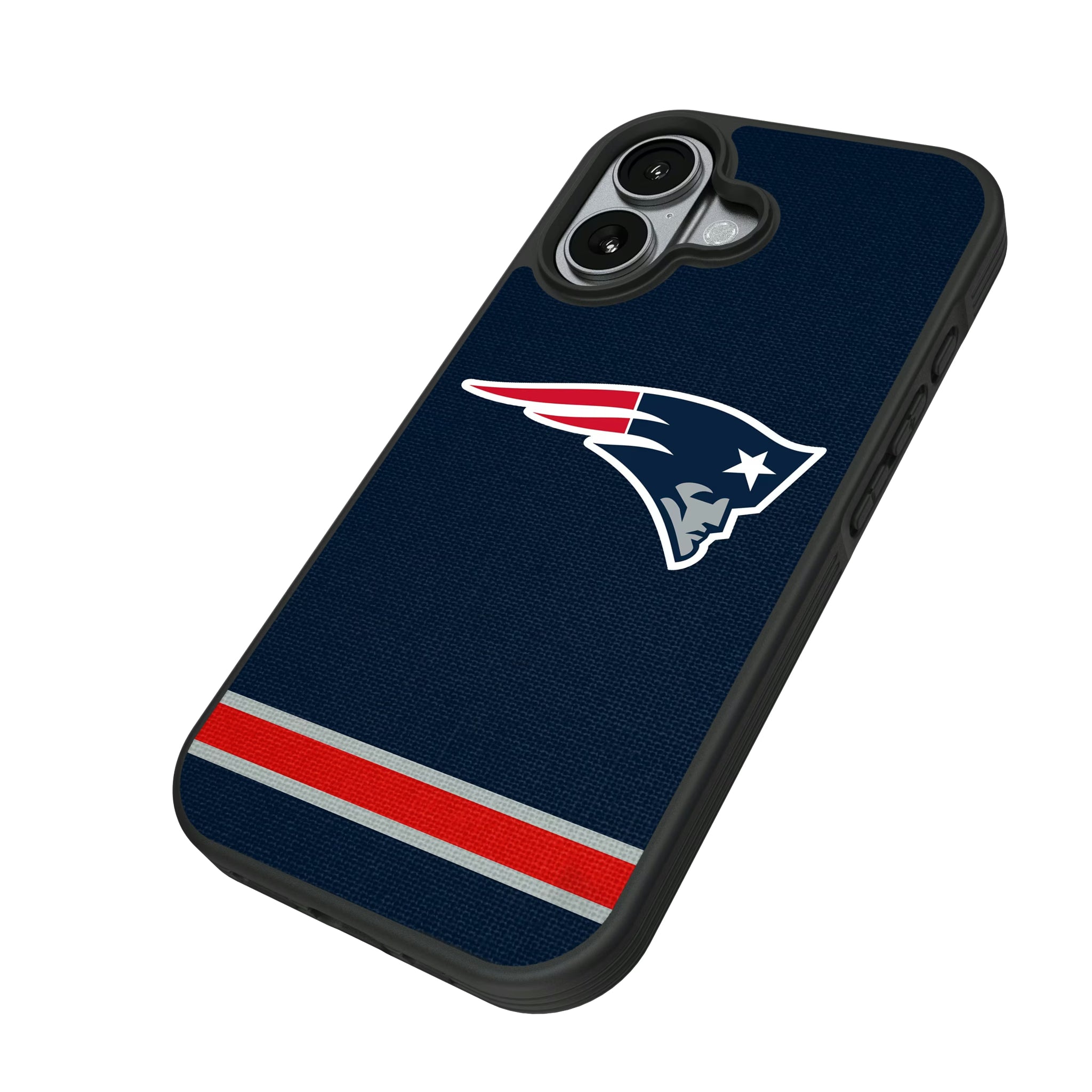 New England Patriots Stripe iPhone Bump Phone Case for Apple iPhone - Isometric View#Device_iPhone 17