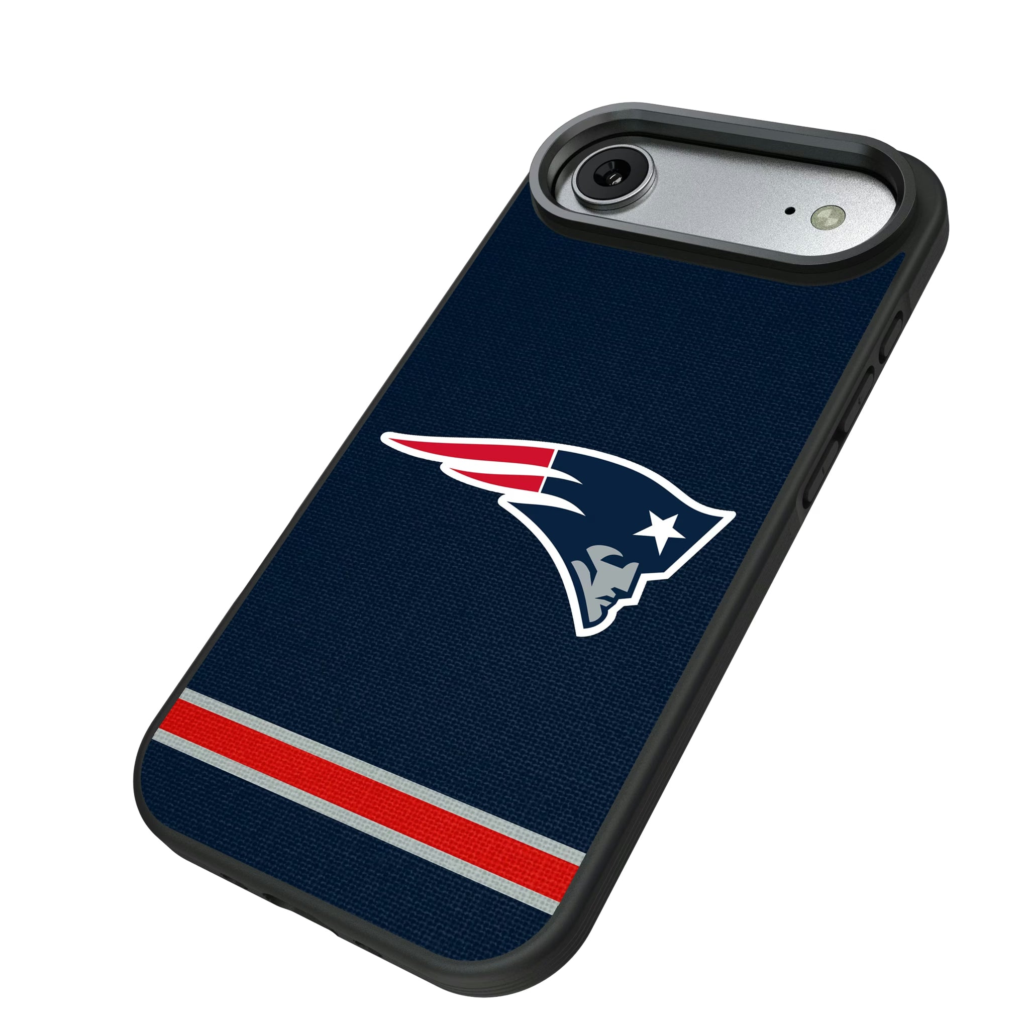 New England Patriots Stripe iPhone Bump Phone Case for Apple iPhone - Isometric View#Device_iPhone Air