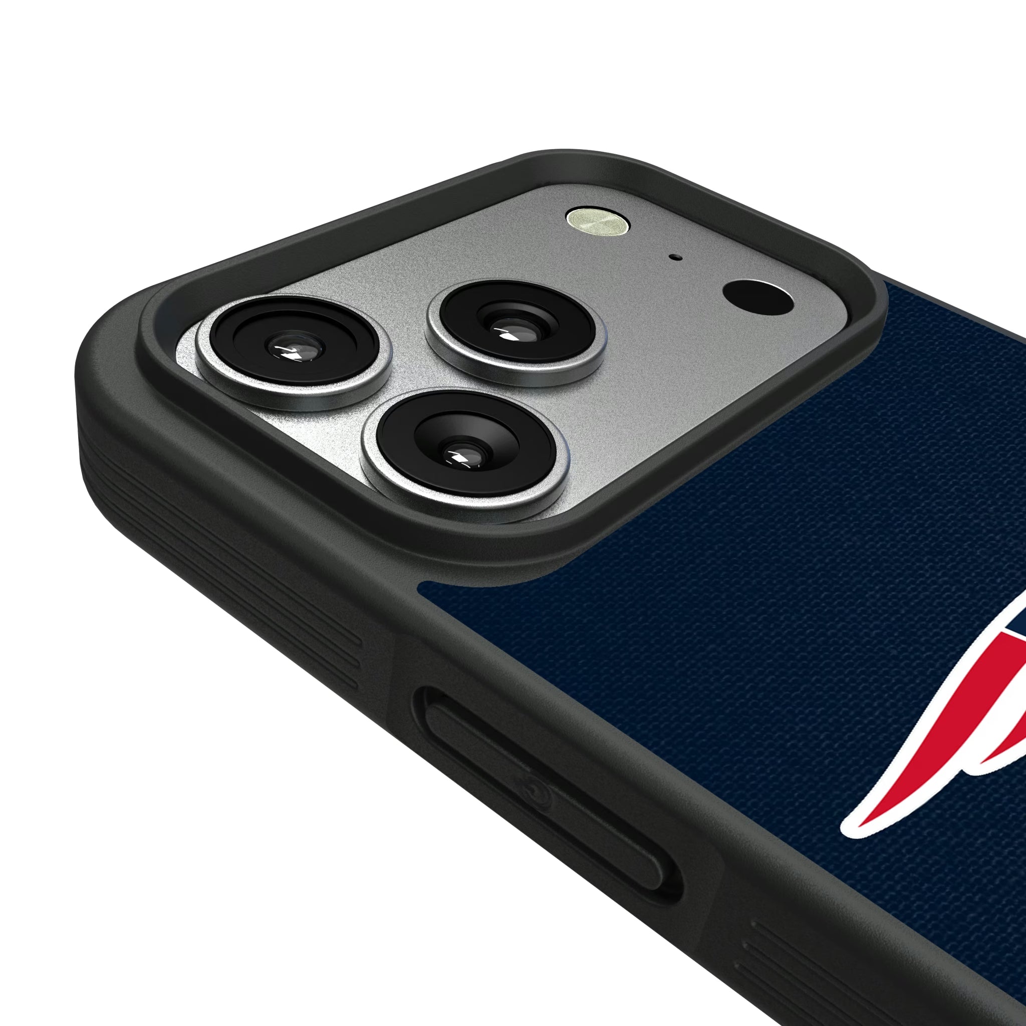 New England Patriots Stripe iPhone Bump Phone Case for Apple iPhone - Detail#Device_iPhone 17 Pro