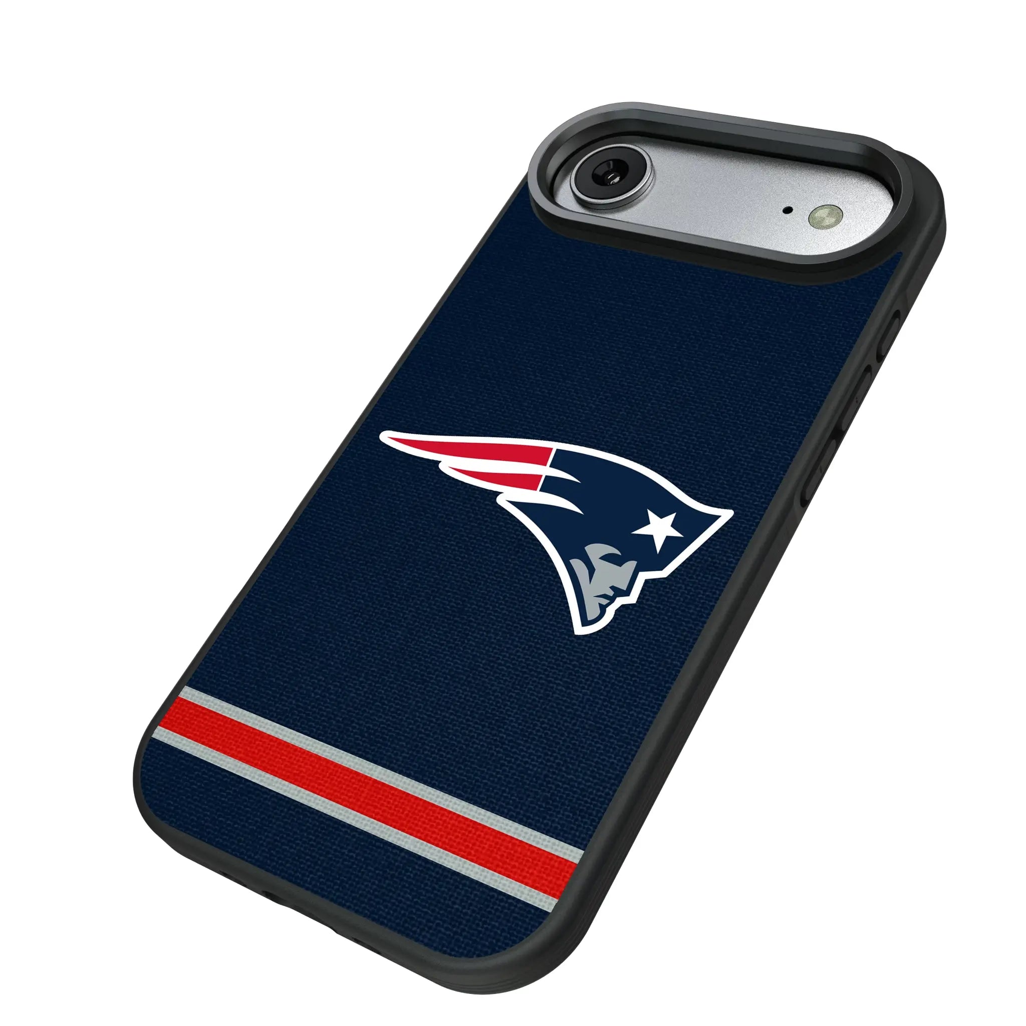 New England Patriots Stripe iPhone Bump Phone Case for Apple iPhone - Isometric View#Device_iPhone Air