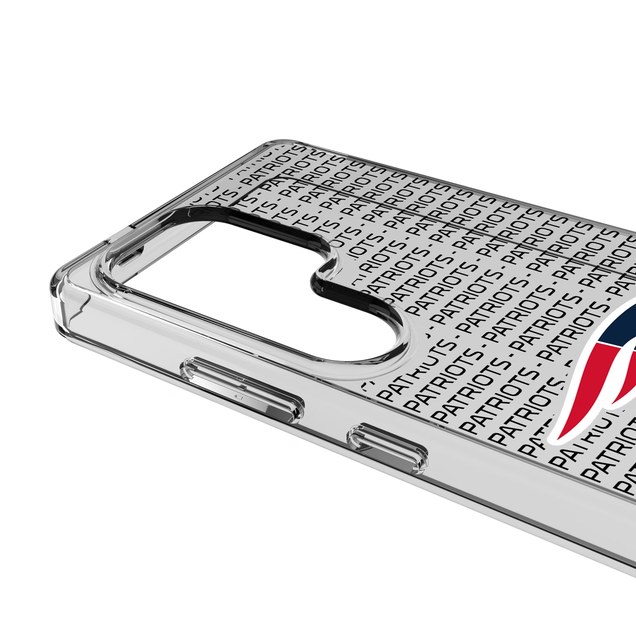 New England Patriots Text Backdrop Galaxy Clear Phone Case for Samsung Galaxy - Detail