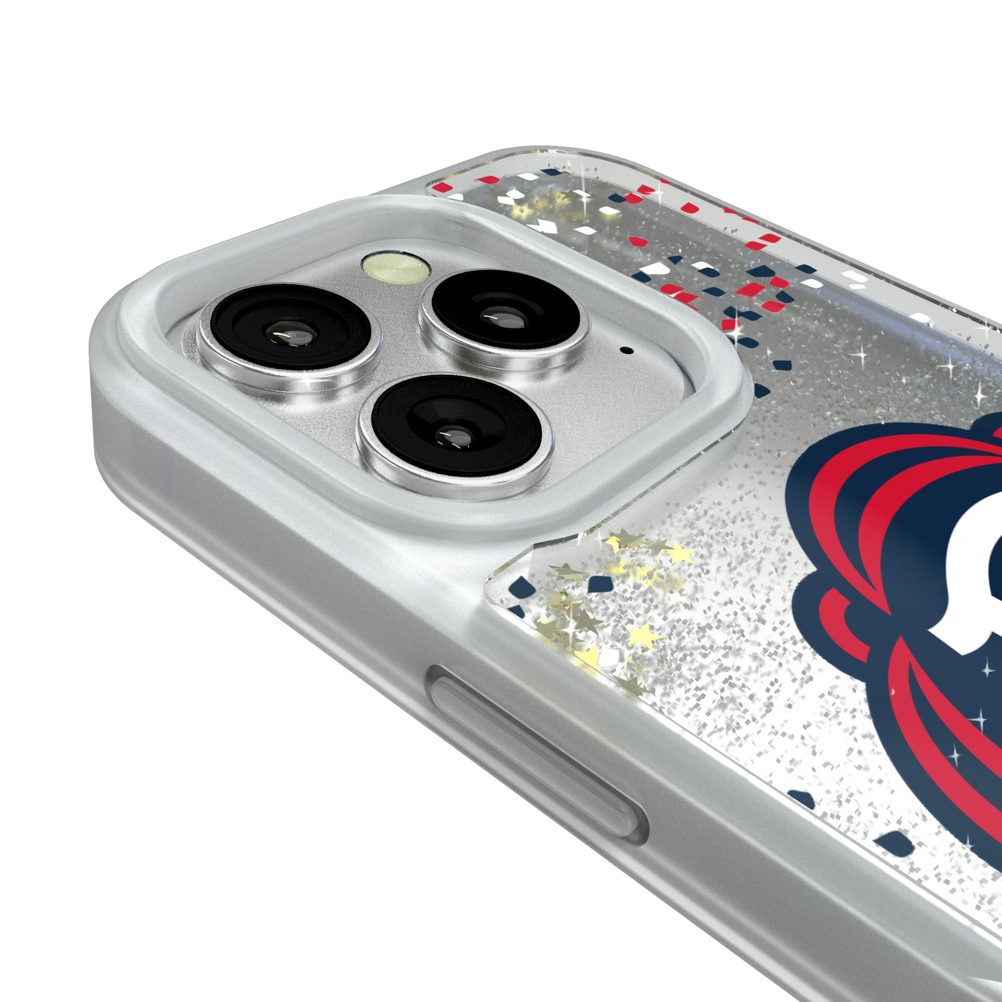 New England Revolution Confetti iPhone Glitter Phone Case for Apple iPhone - Detail#Device_iPhone 16 Pro
