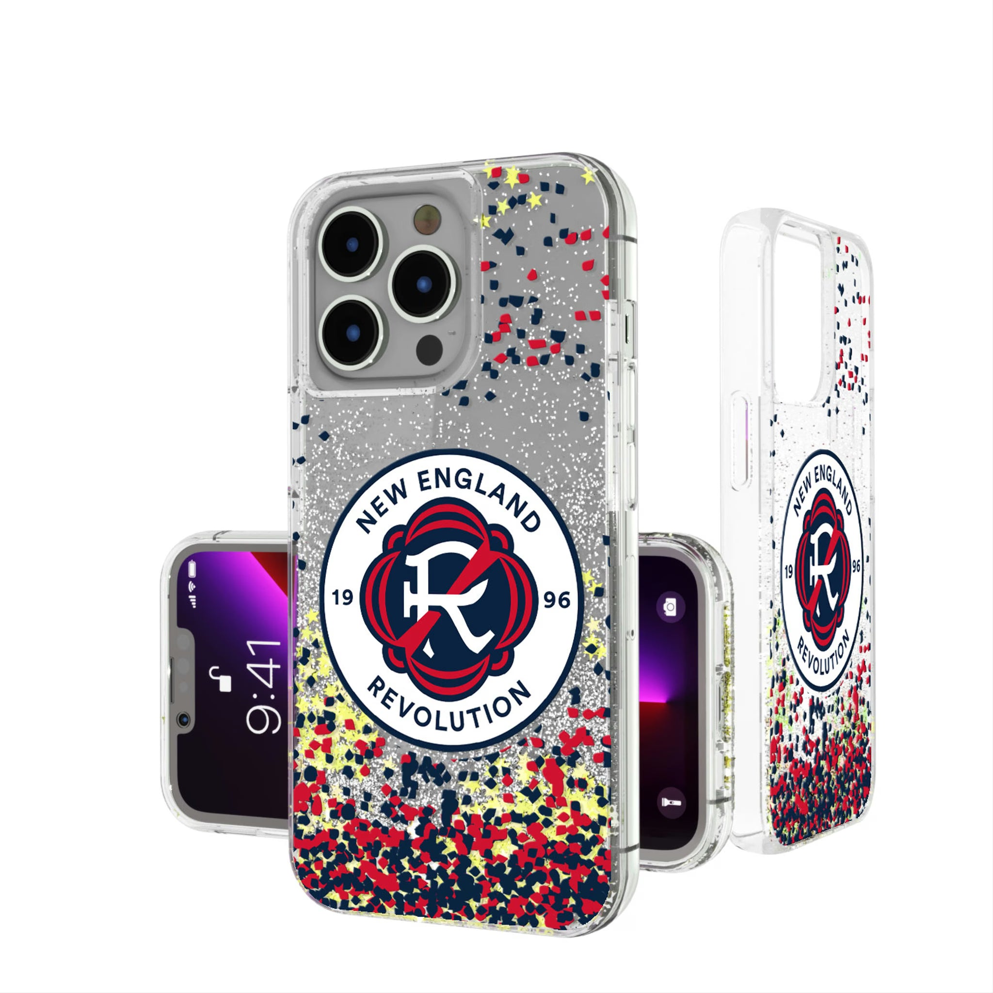 New England Revolution Confetti iPhone Glitter Phone Case for Apple iPhone