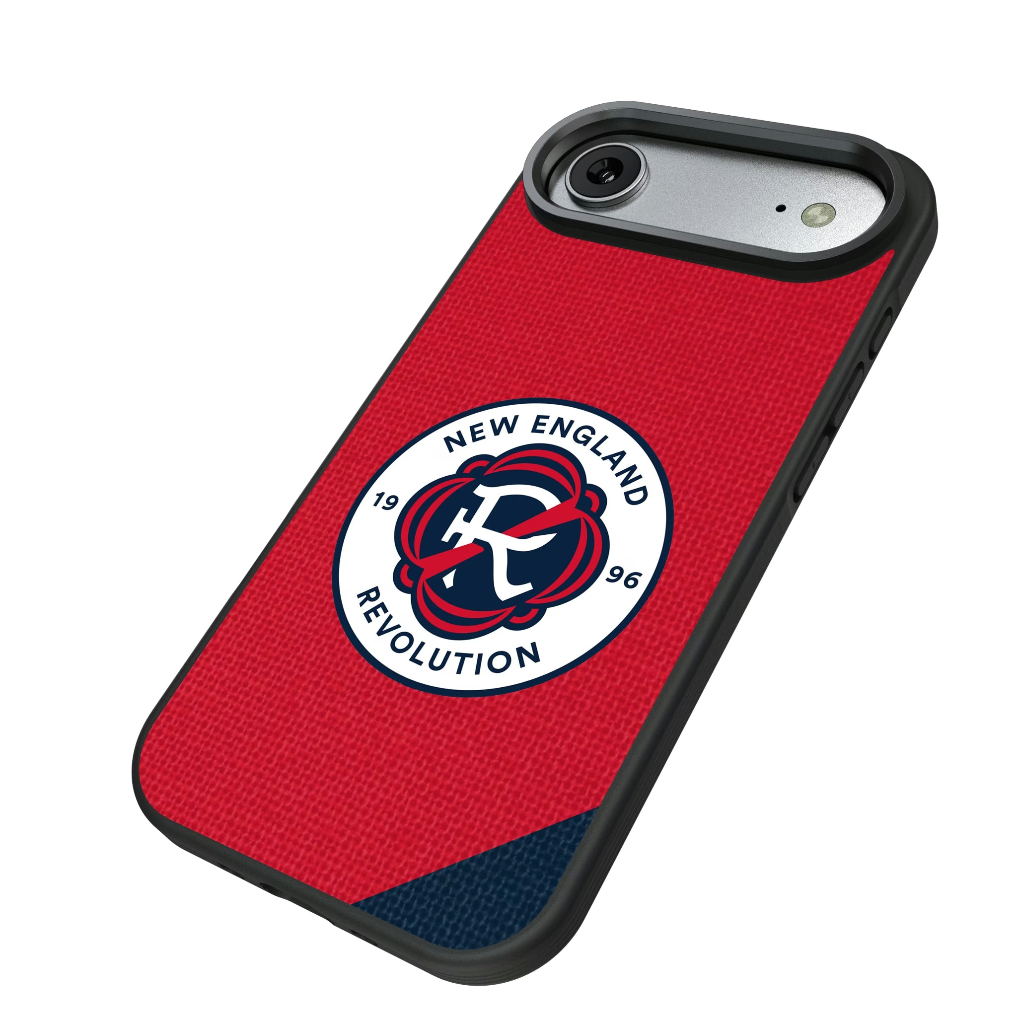 New England Revolution Diagonal Stripe iPhone Bump Phone Case for Apple iPhone - Isometric View#Device_iPhone Air