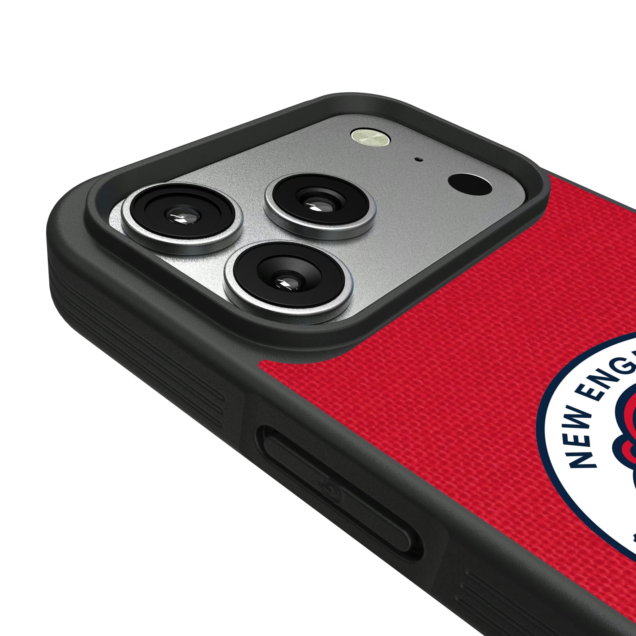 New England Revolution Diagonal Stripe iPhone Bump Phone Case for Apple iPhone - Detail#Device_iPhone 17 Pro
