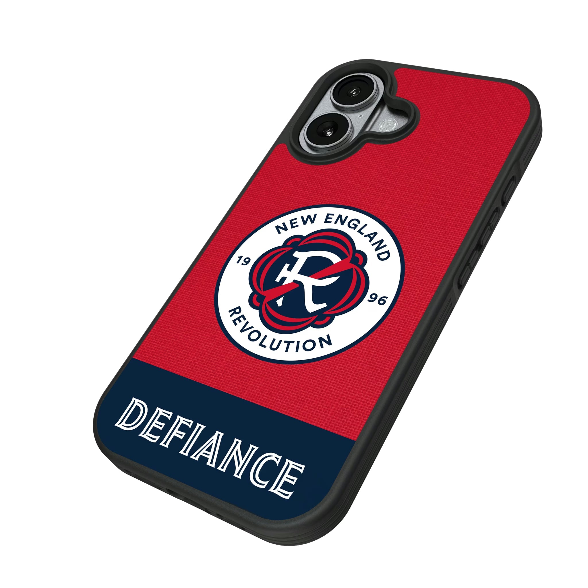 New England Revolution Endzone Solid iPhone Bump Phone Case for Apple iPhone - Isometric View#Device_iPhone 17