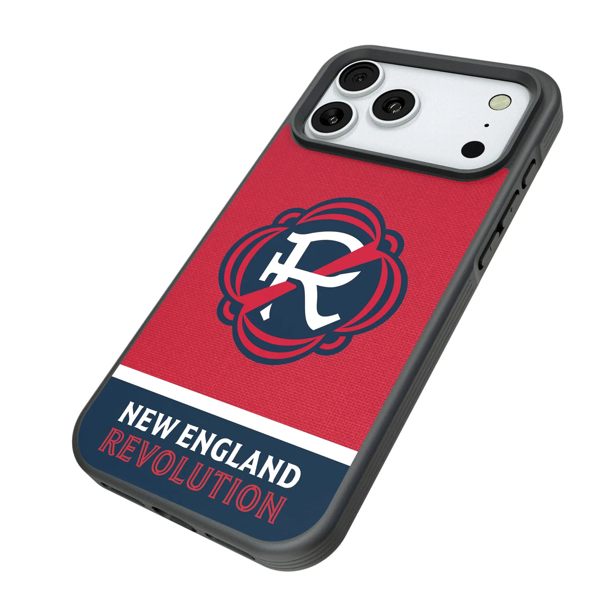 New England Revolution Endzone Solid iPhone Bump Phone Case for Apple iPhone - Isometric View#Device_iPhone 18 Pro Max