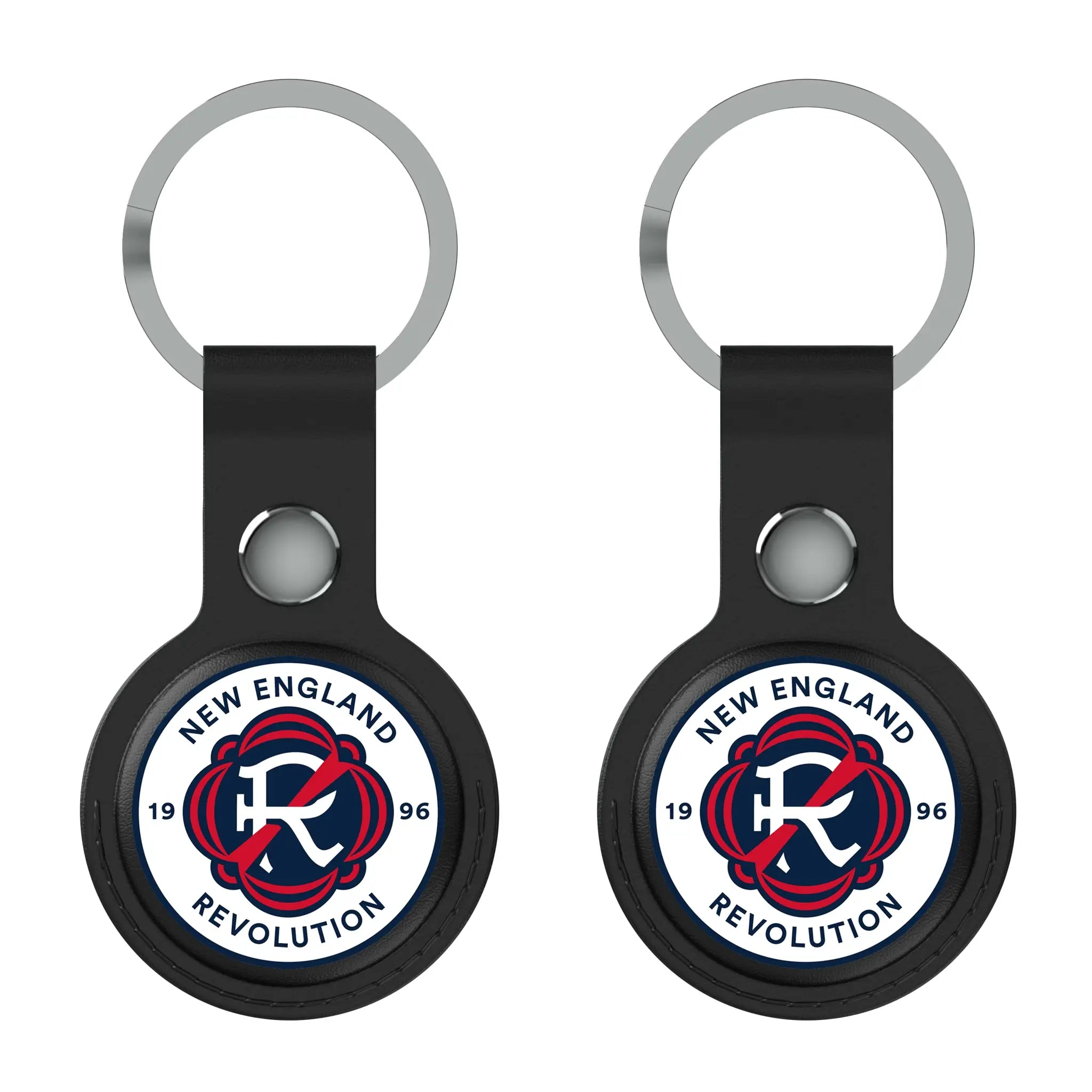 New England Revolution Insignia AirTag Black Airtag Holder 2-Pack
