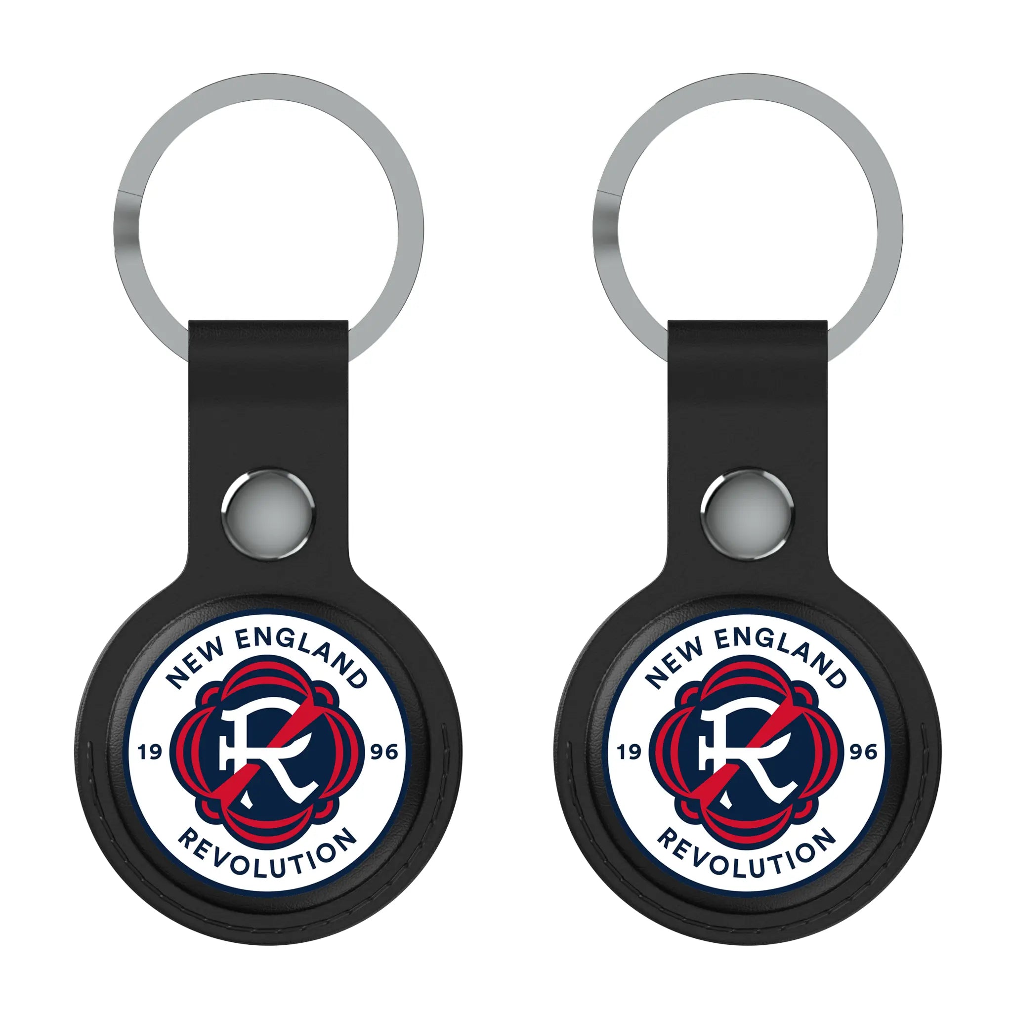 New England Revolution Insignia AirTag Black Airtag Holder 2-Pack