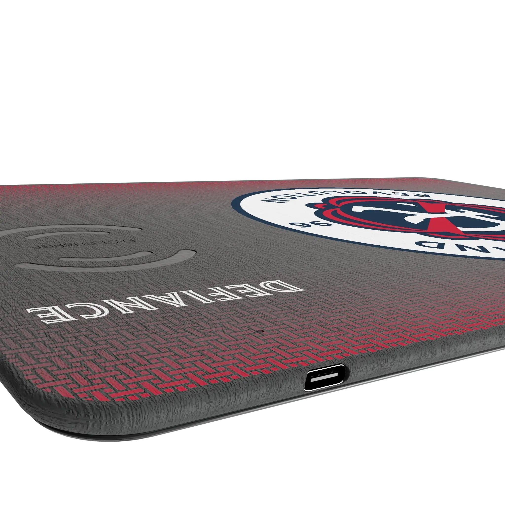 New England Revolution Linen 15-Watt Wireless Charger and Mouse Pad