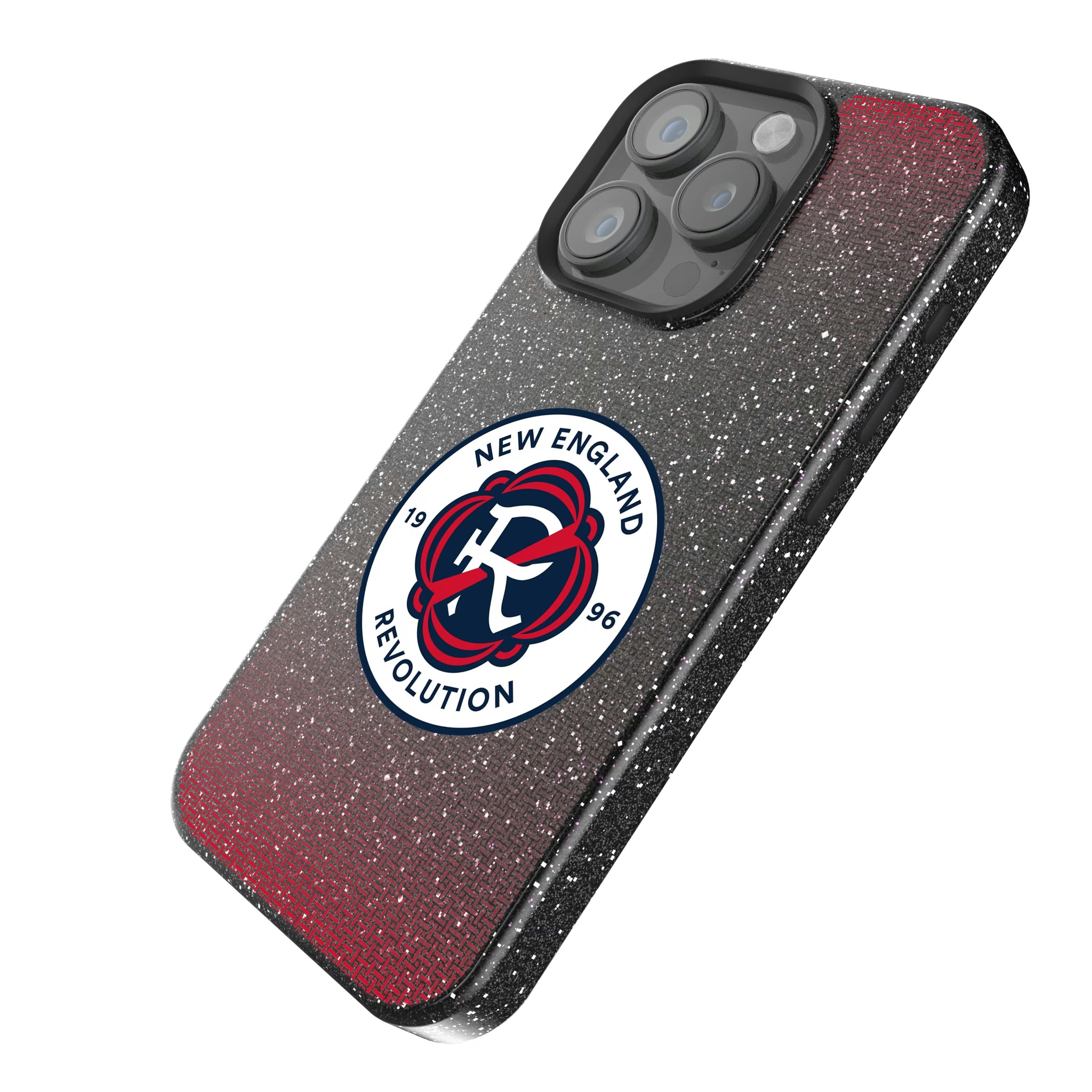 New England Revolution Linen iPhone Bling Phone Case for Apple iPhone - Isometric View