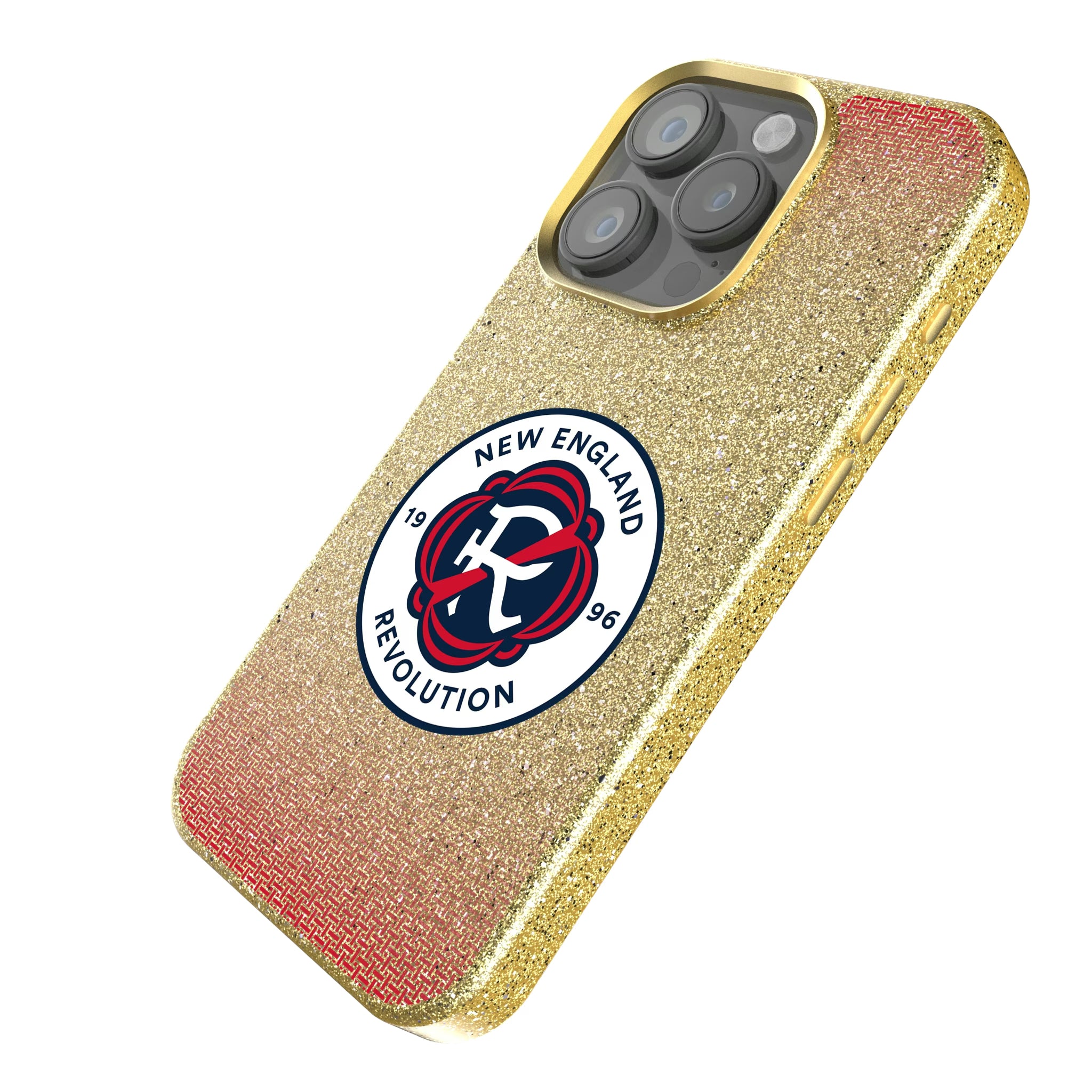 New England Revolution Linen iPhone Bling Phone Case for Apple iPhone - Isometric View