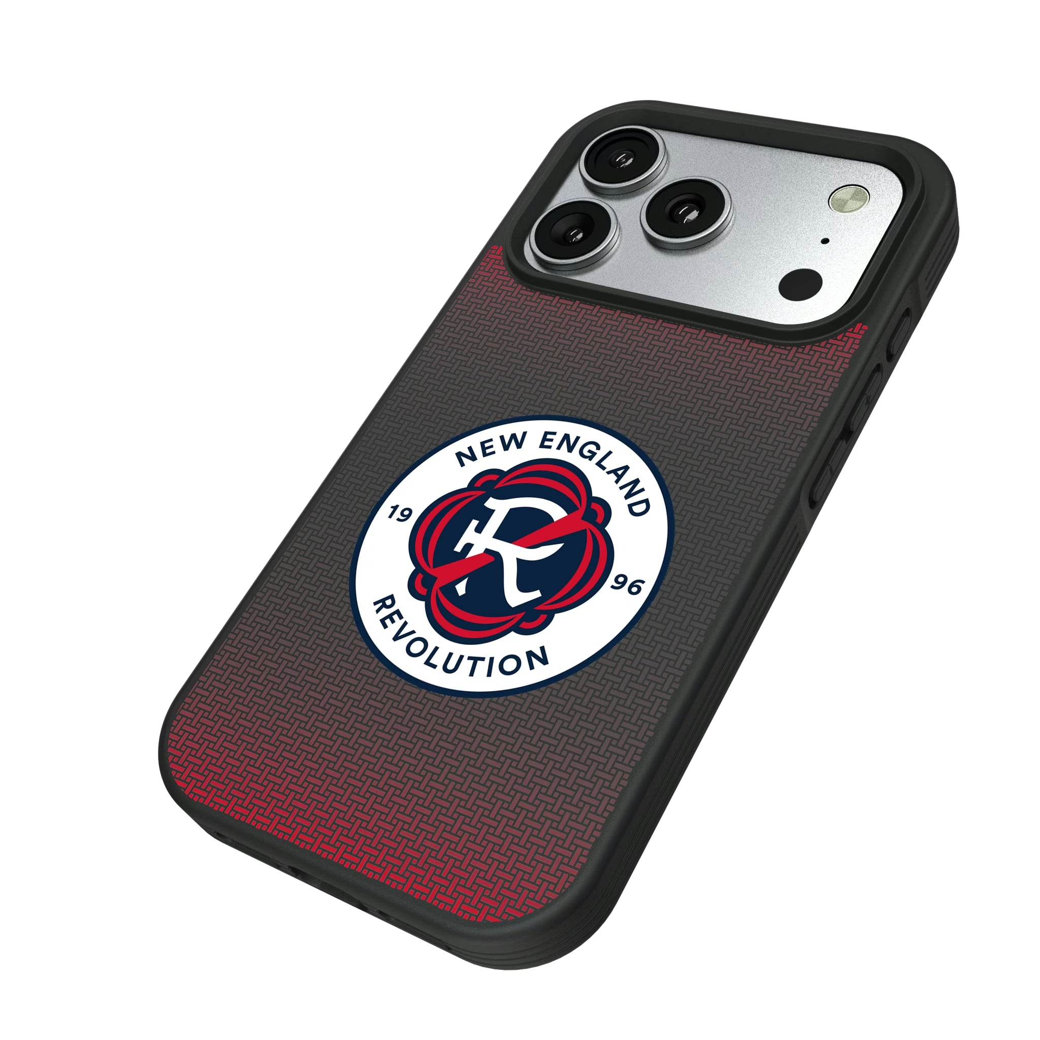New England Revolution Linen iPhone Bump Phone Case for Apple iPhone - Isometric View#Device_iPhone 17 Pro