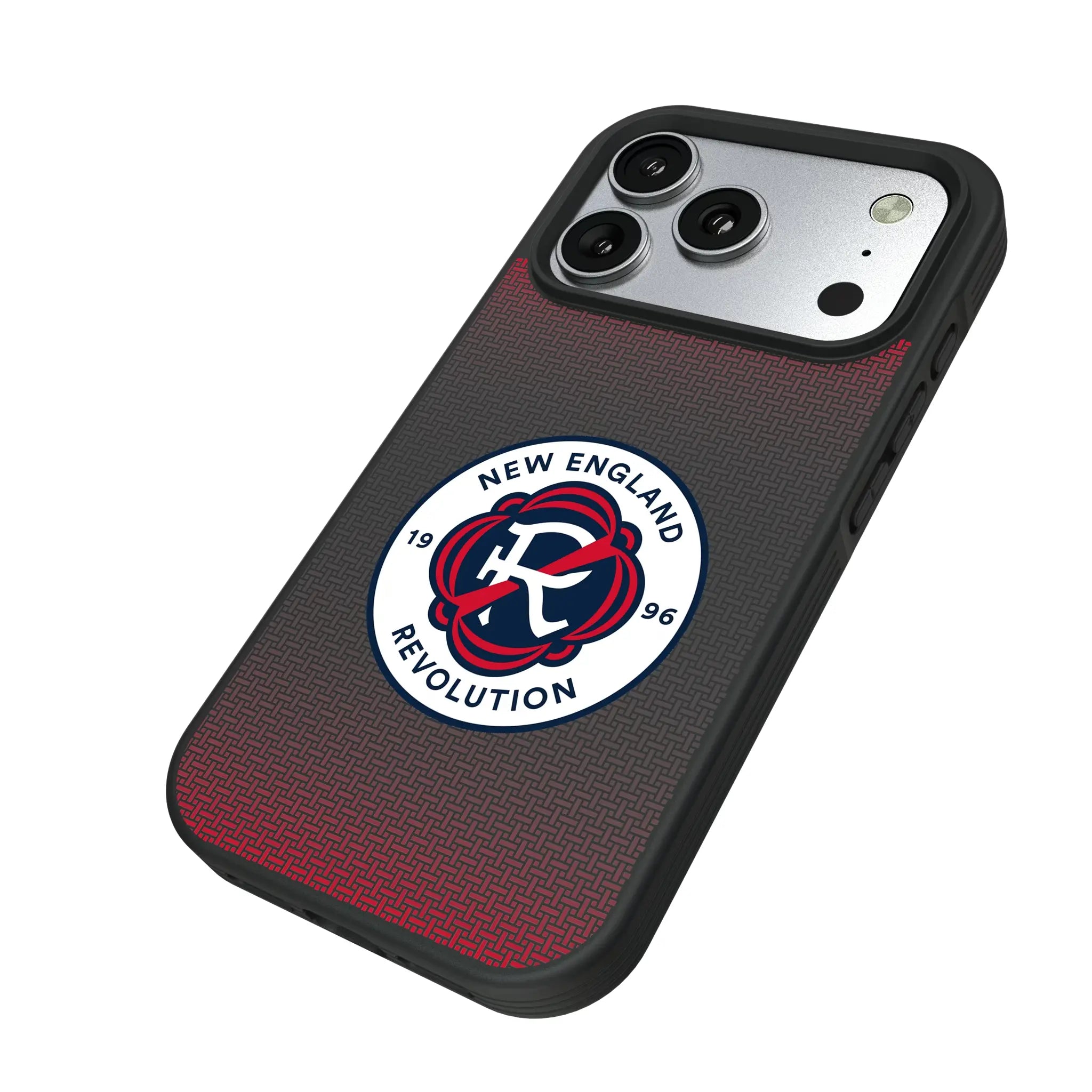 New England Revolution Linen iPhone Bump Phone Case for Apple iPhone - Isometric View#Device_iPhone 17 Pro