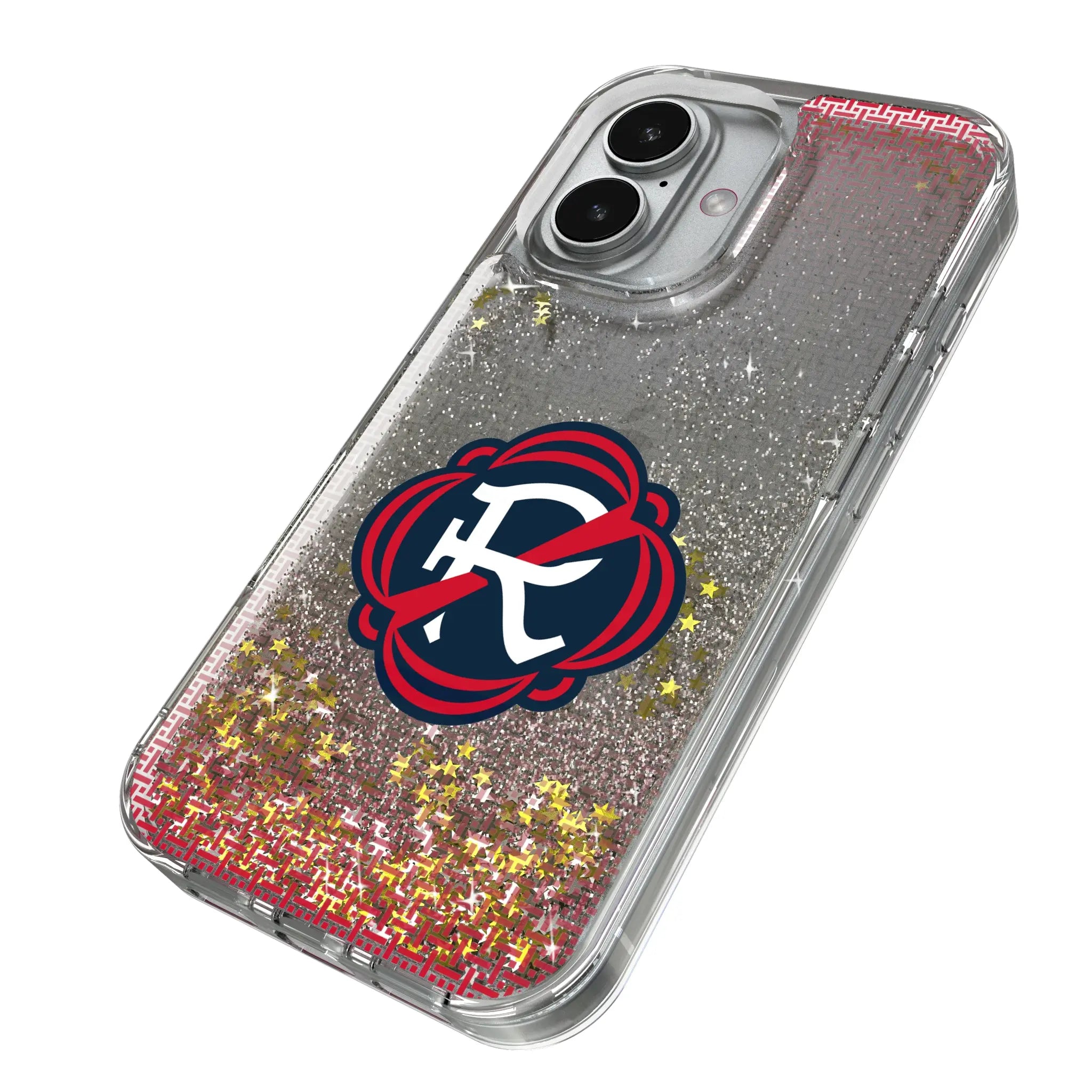 New England Revolution Linen iPhone Glitter Phone Case for Apple iPhone - Isometric View