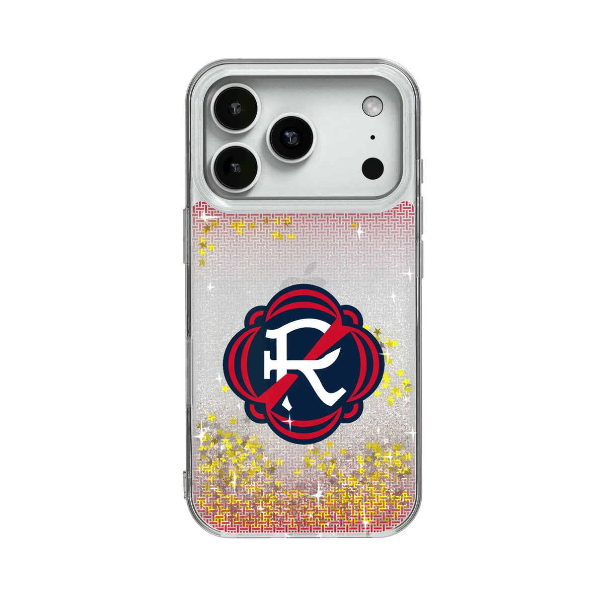 New England Revolution Linen Glitter Phone Case for Apple iPhone