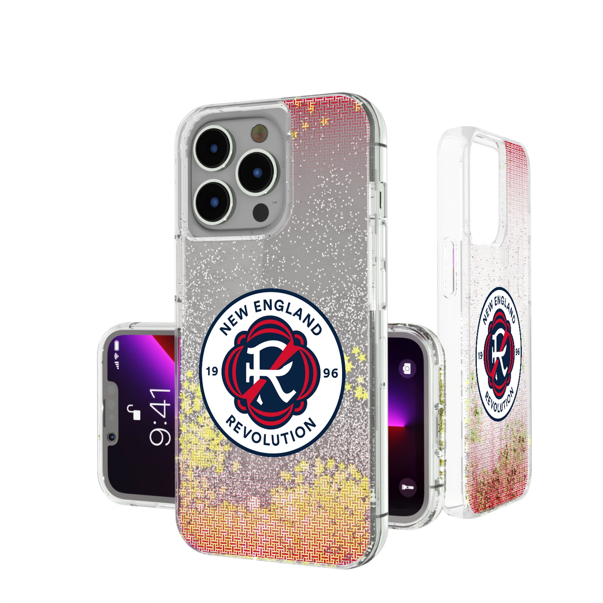 New England Revolution Linen iPhone Glitter Phone Case for Apple iPhone