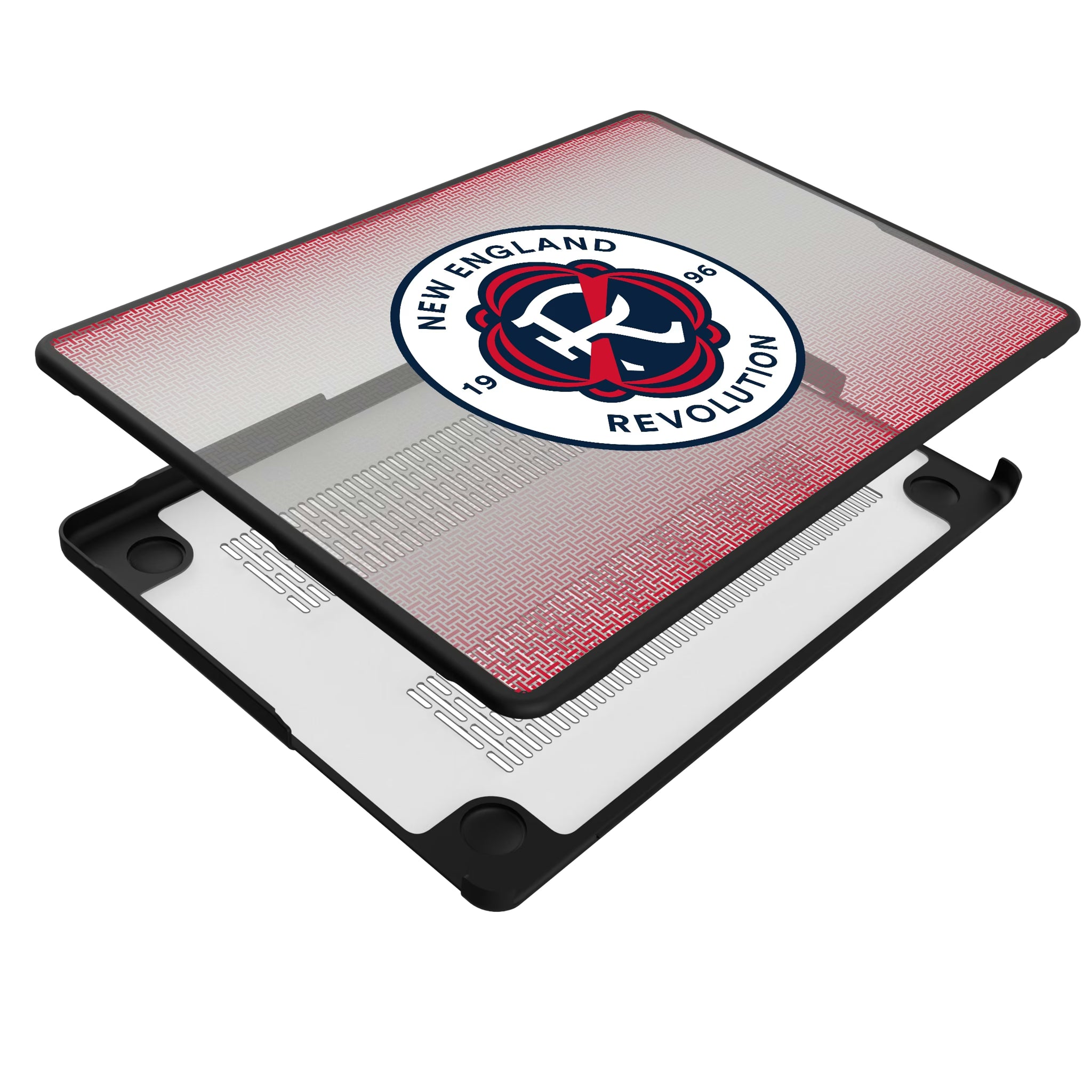 New England Revolution Linen MacBook Laptop Case for Apple MacBook - Isometric View#Device_MacBook Pro (14-inch, 2021) / MacBook Pro (14-inch, 2023) / MacBook Pro (14-inch, 2024)