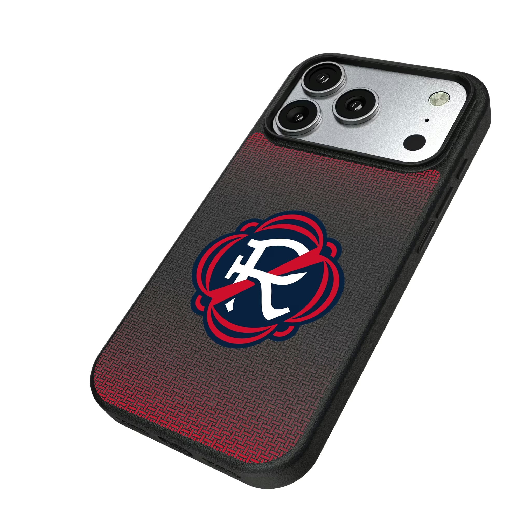 New England Revolution Linen iPhone MagSafe Compatible Phone Case for Apple iPhone - Isometric View#Device_iPhone 17 Pro