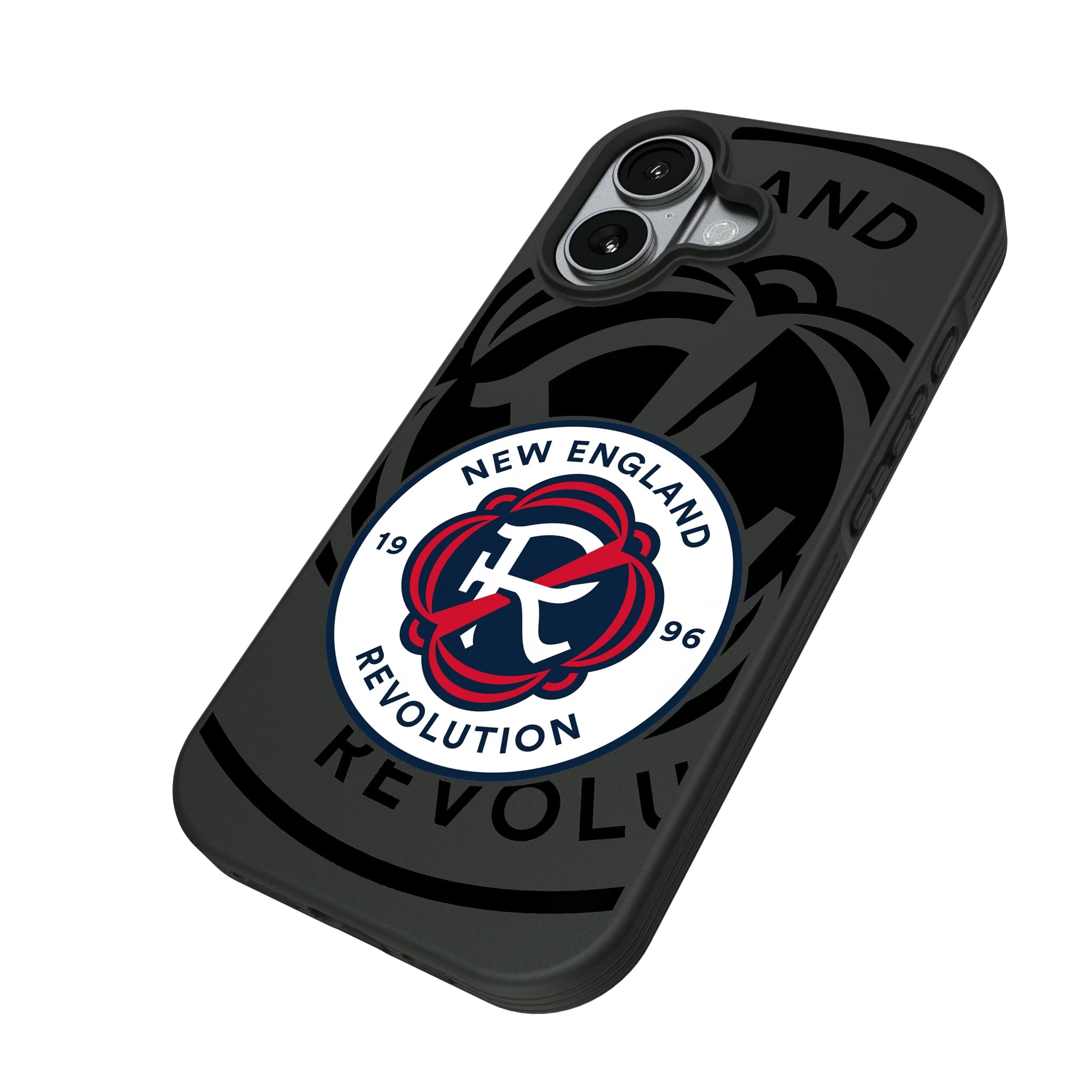 New England Revolution Monocolor Tilt iPhone Bump Phone Case for Apple iPhone - Isometric View#Device_iPhone 17
