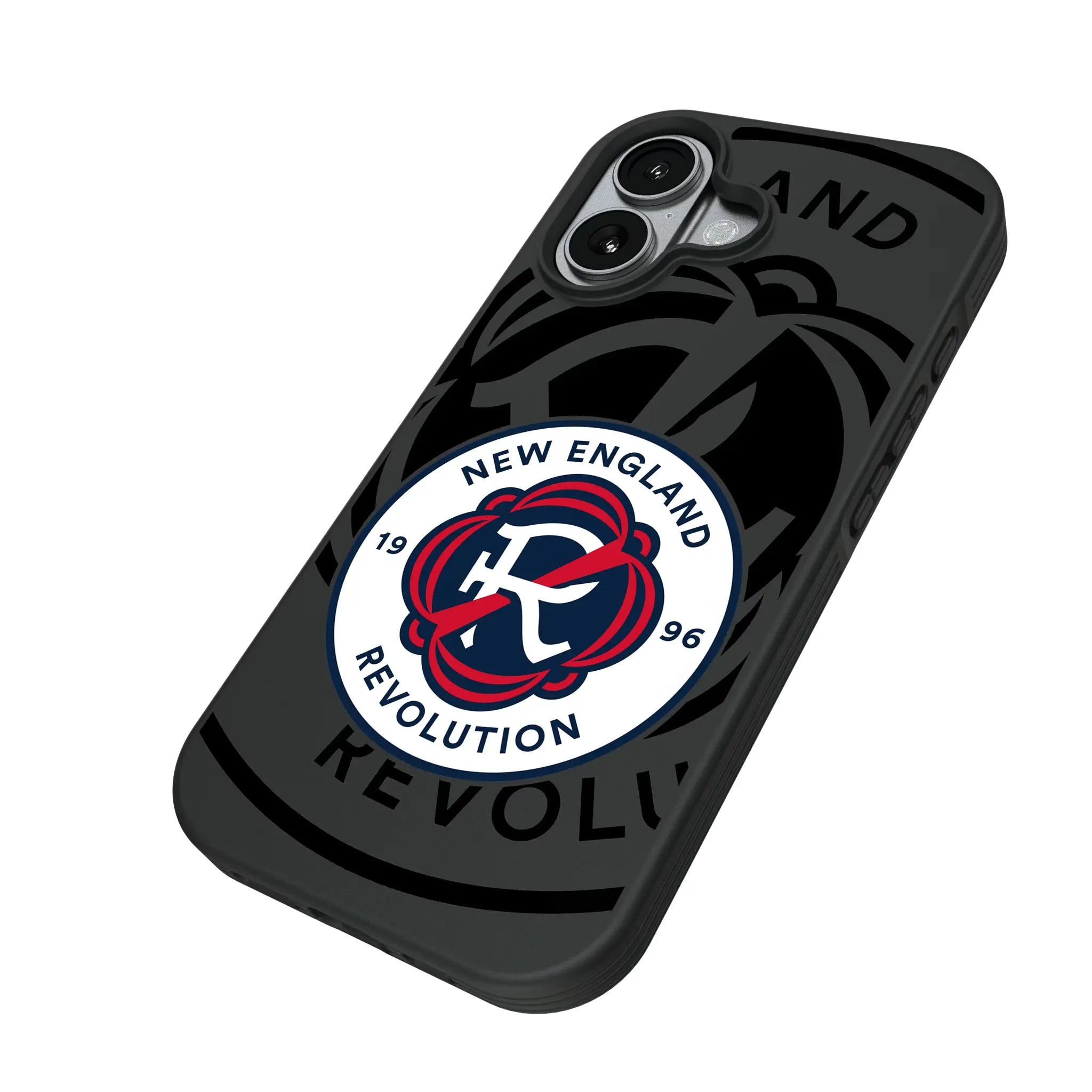 New England Revolution Monocolor Tilt iPhone Bump Phone Case for Apple iPhone - Isometric View#Device_iPhone 17