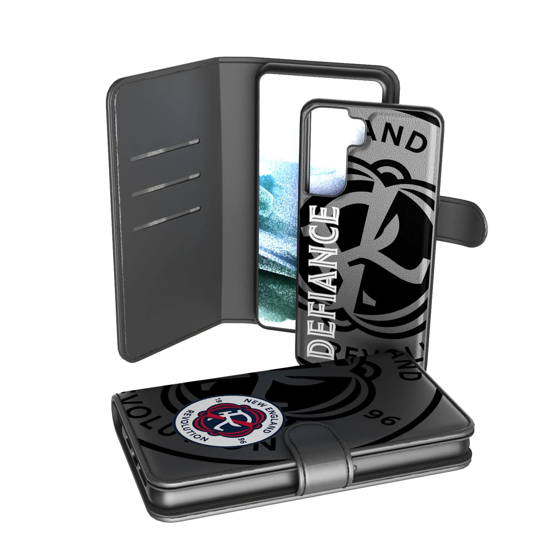New England Revolution Monocolor Tilt Galaxy Wallet Phone Case for Samsung Galaxy
